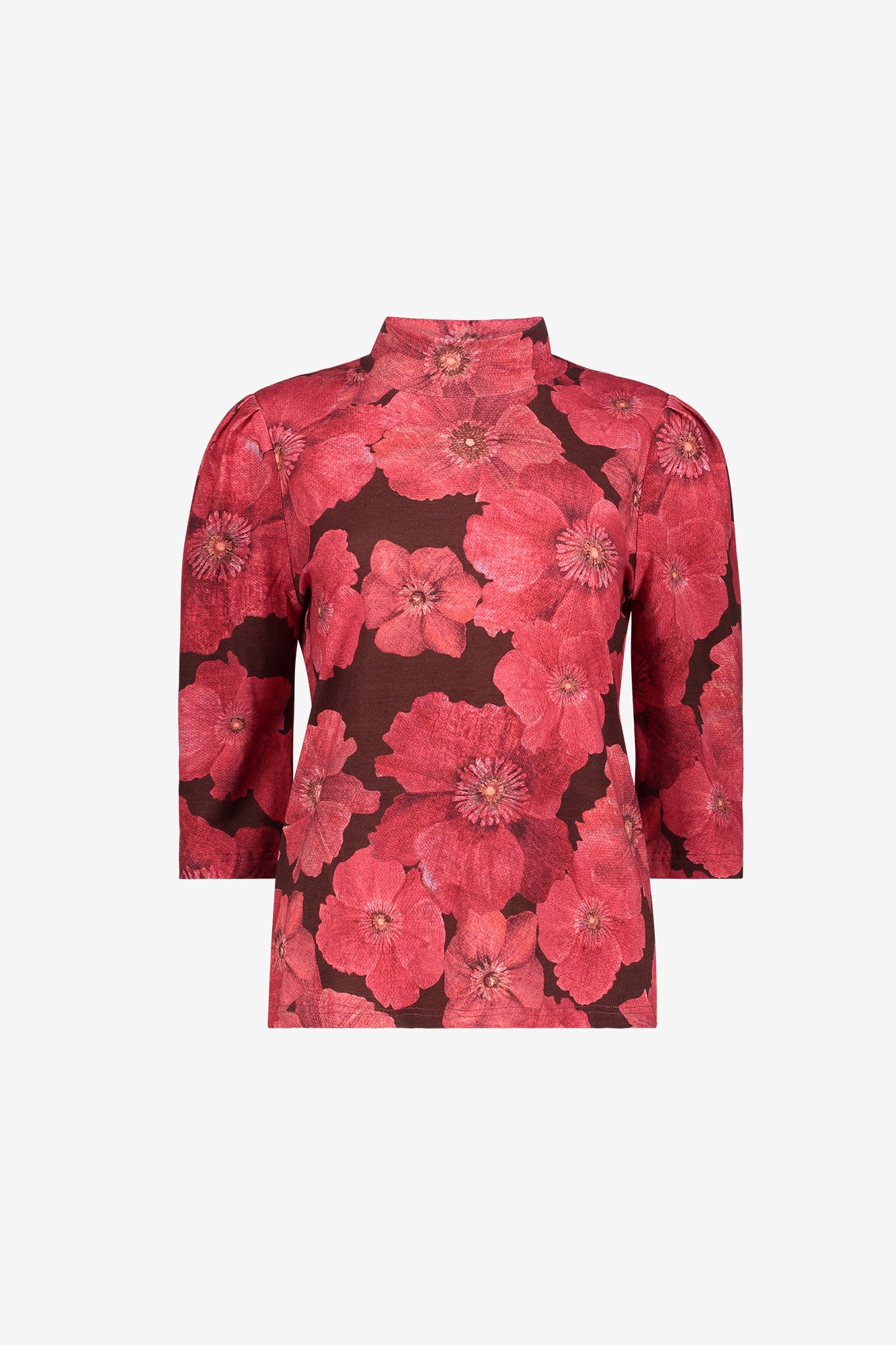 Geisha Top mit halblangen Ärmeln und Blumenprint