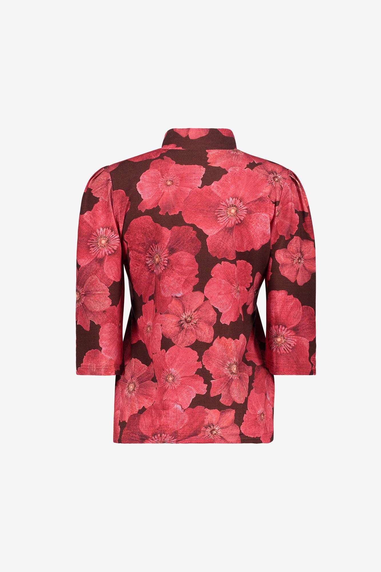 Geisha Top mit halblangen Ärmeln und Blumenprint