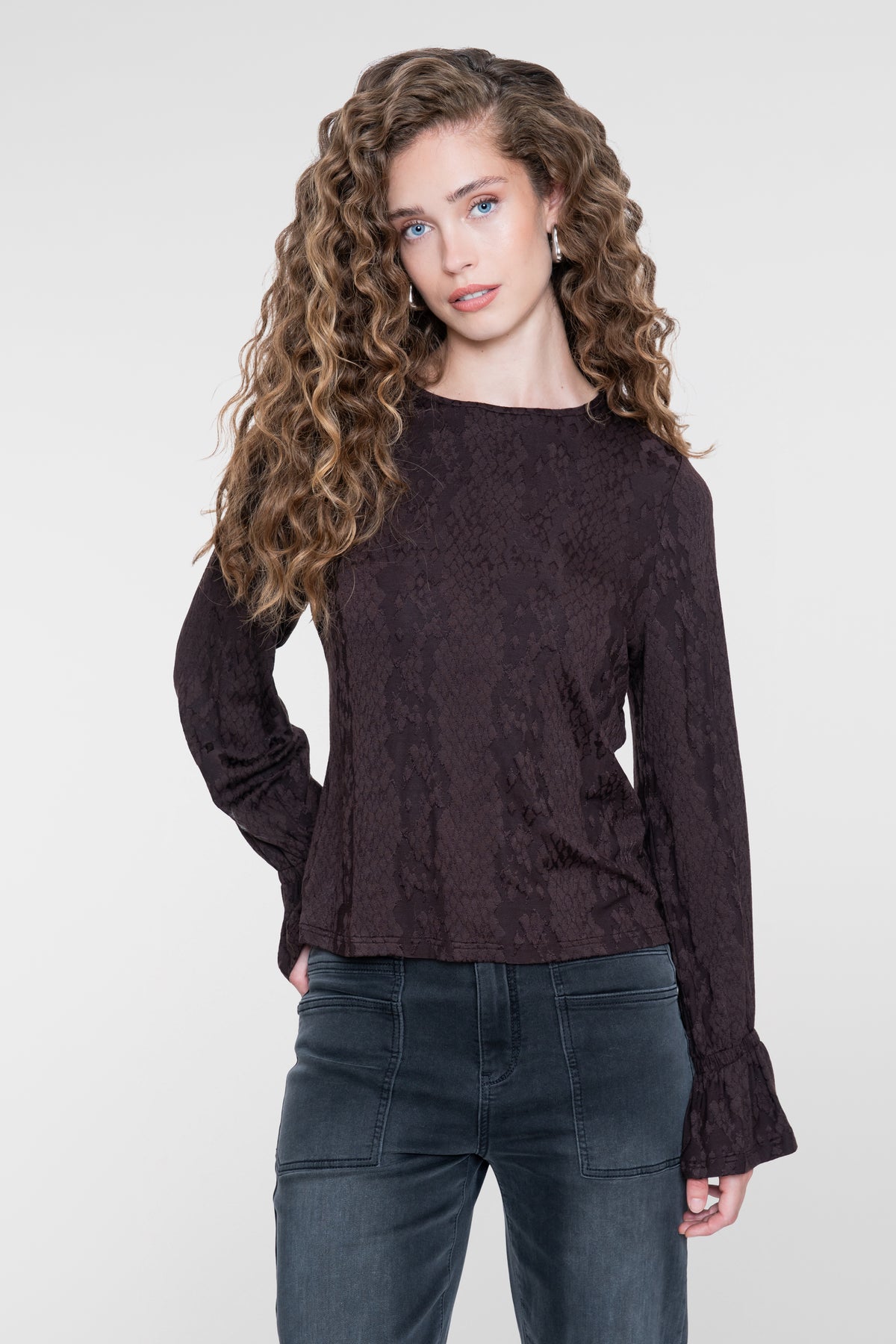 Geisha Top mit grafischem Print