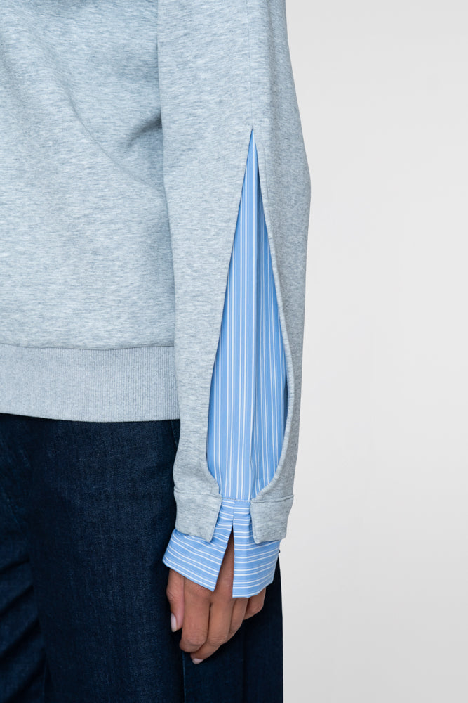 Geisha Damen Sweatshirt mit Blusendetails an den Ärmeln