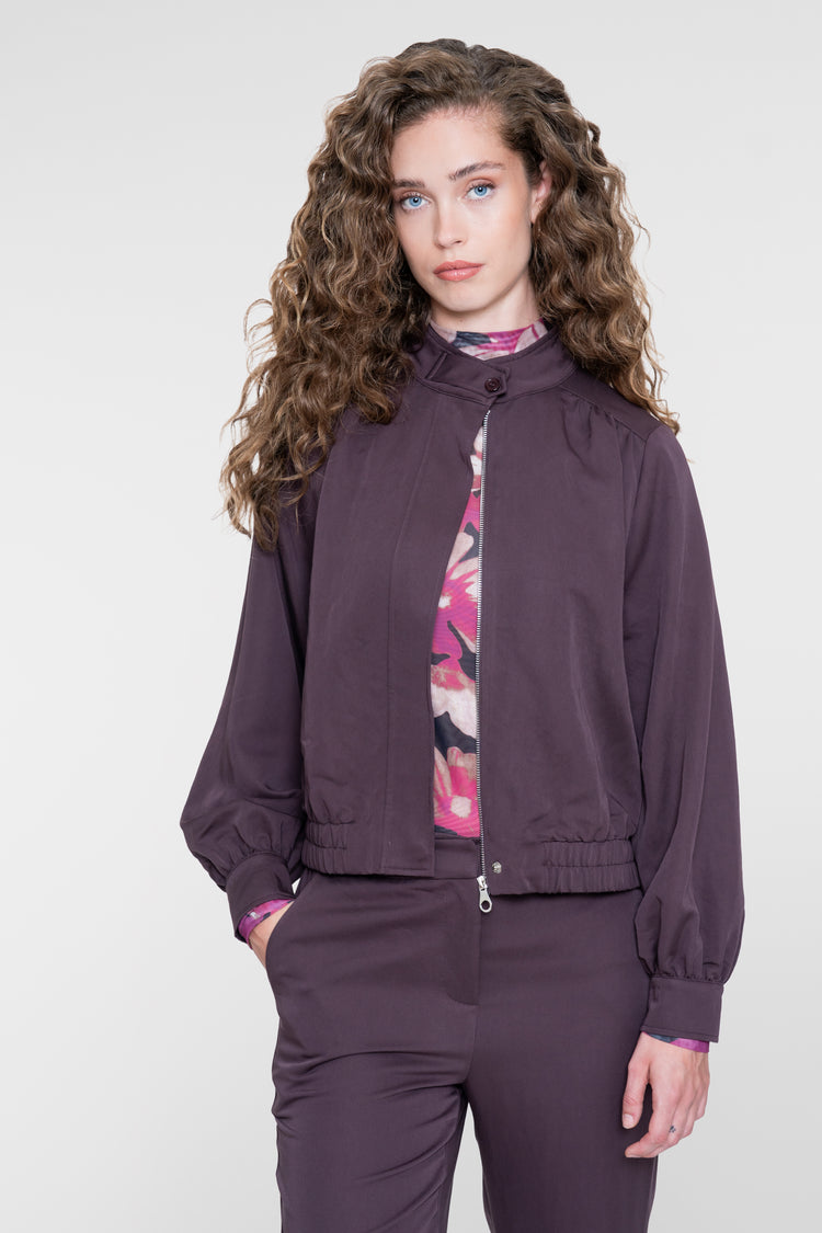 Geisha Damen Mesh-Top mit Blumenprint und Stehkragen