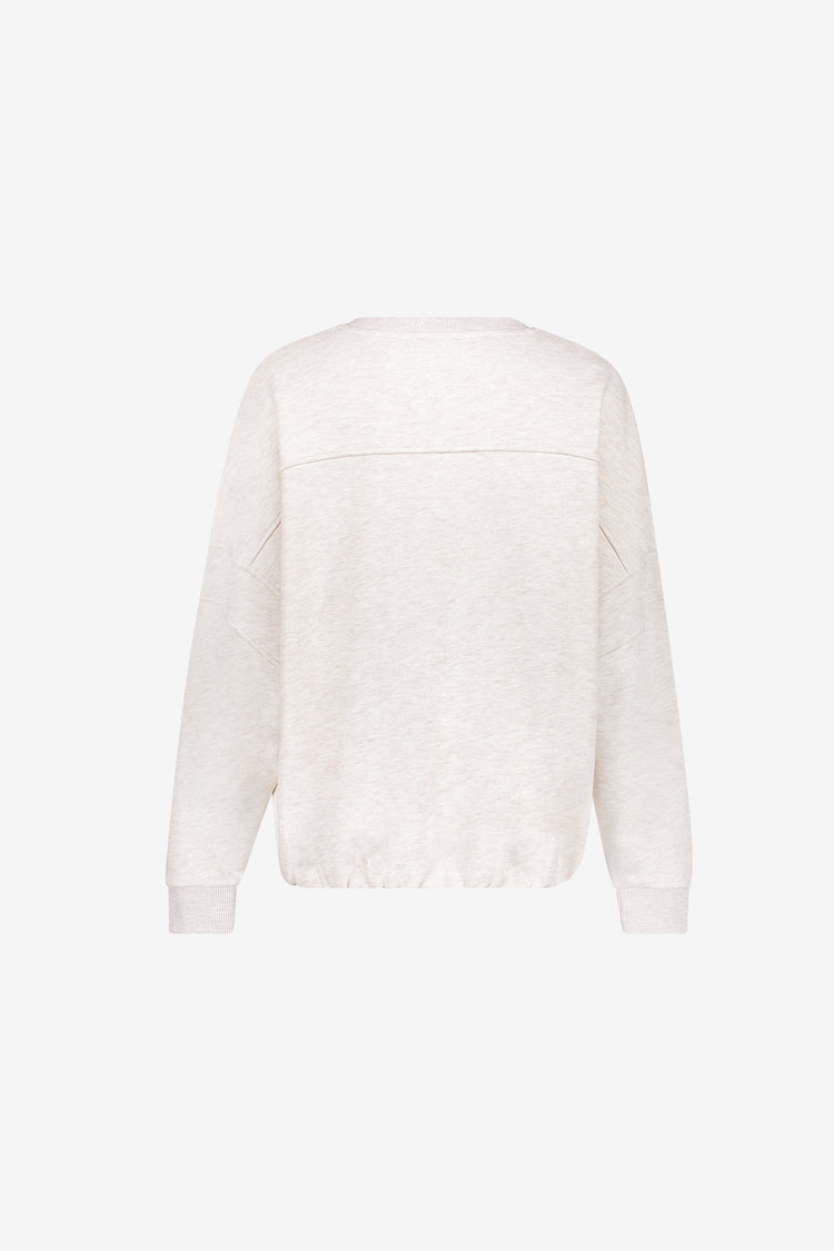 Geisha sportliches Sweatshirt mit Limits-Aufdruck und Ballonärmeln