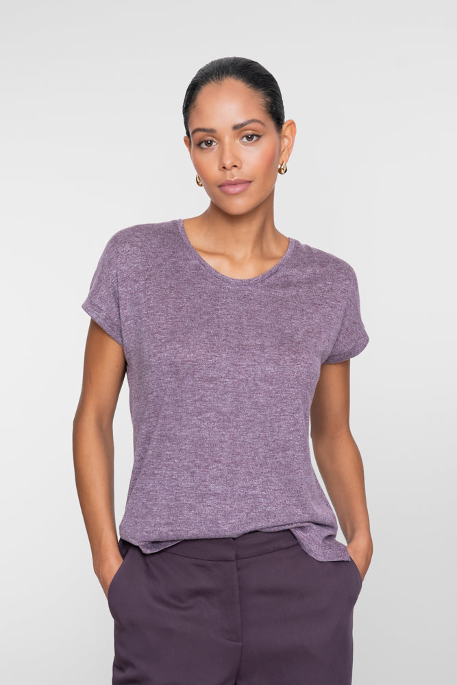 Geisha Damen T-Shirt mit Glitzer und kurzen Ärmeln