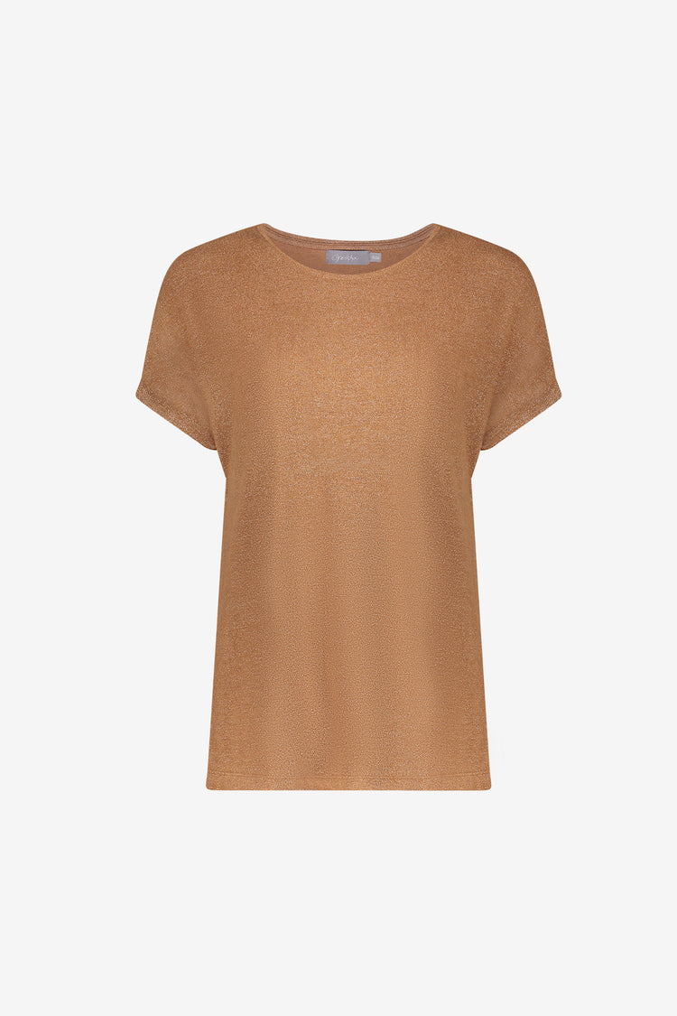 Geisha Damen T-Shirt mit Lurex und Rundhalsausschnitt