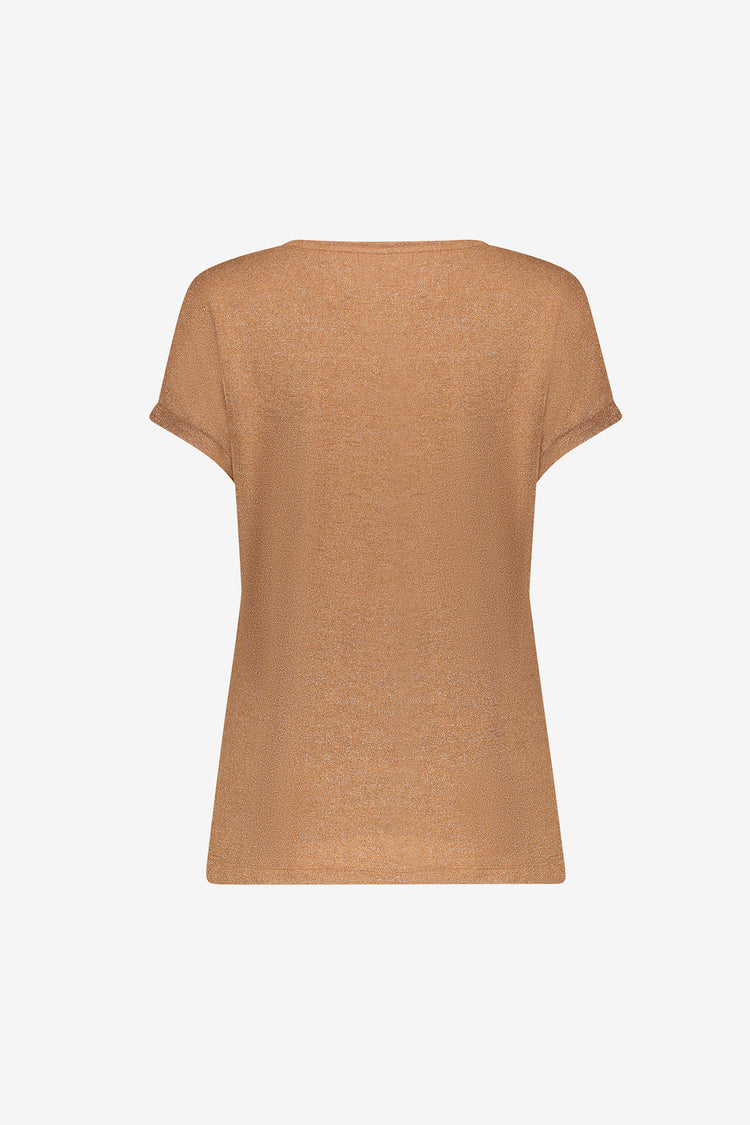 Geisha Damen T-Shirt mit Lurex und Rundhalsausschnitt