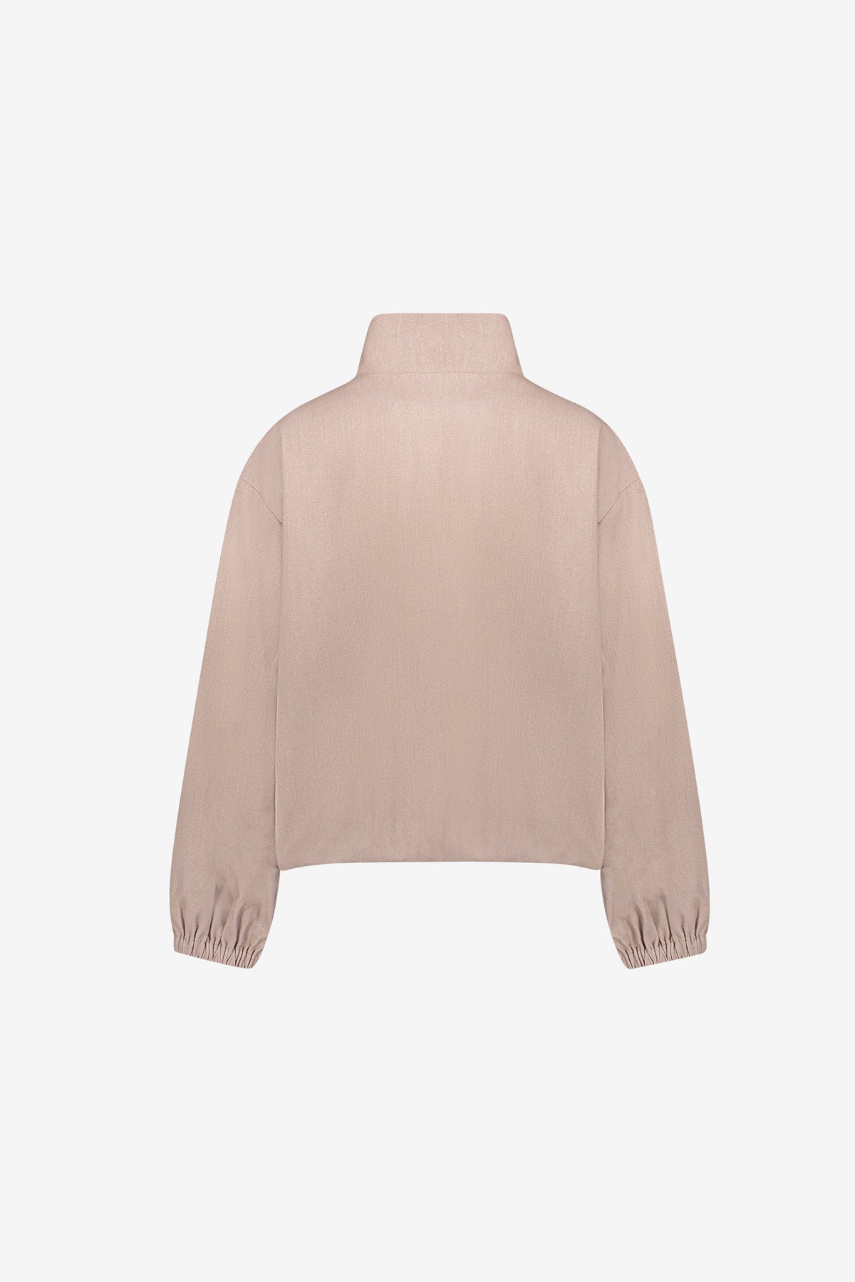 Geisha Damen Flanelljacke in Taupe-Sand-Melange mit hohem Kragen
