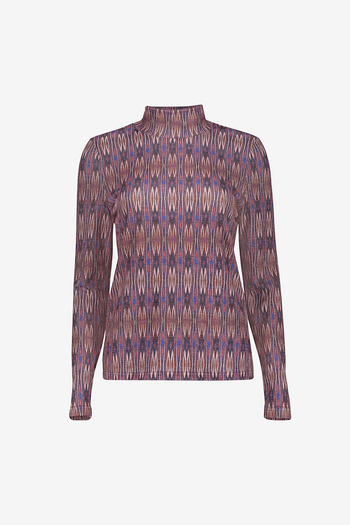 Geisha Damen Top mit grafischem Print und gerafftem Ausschnitt