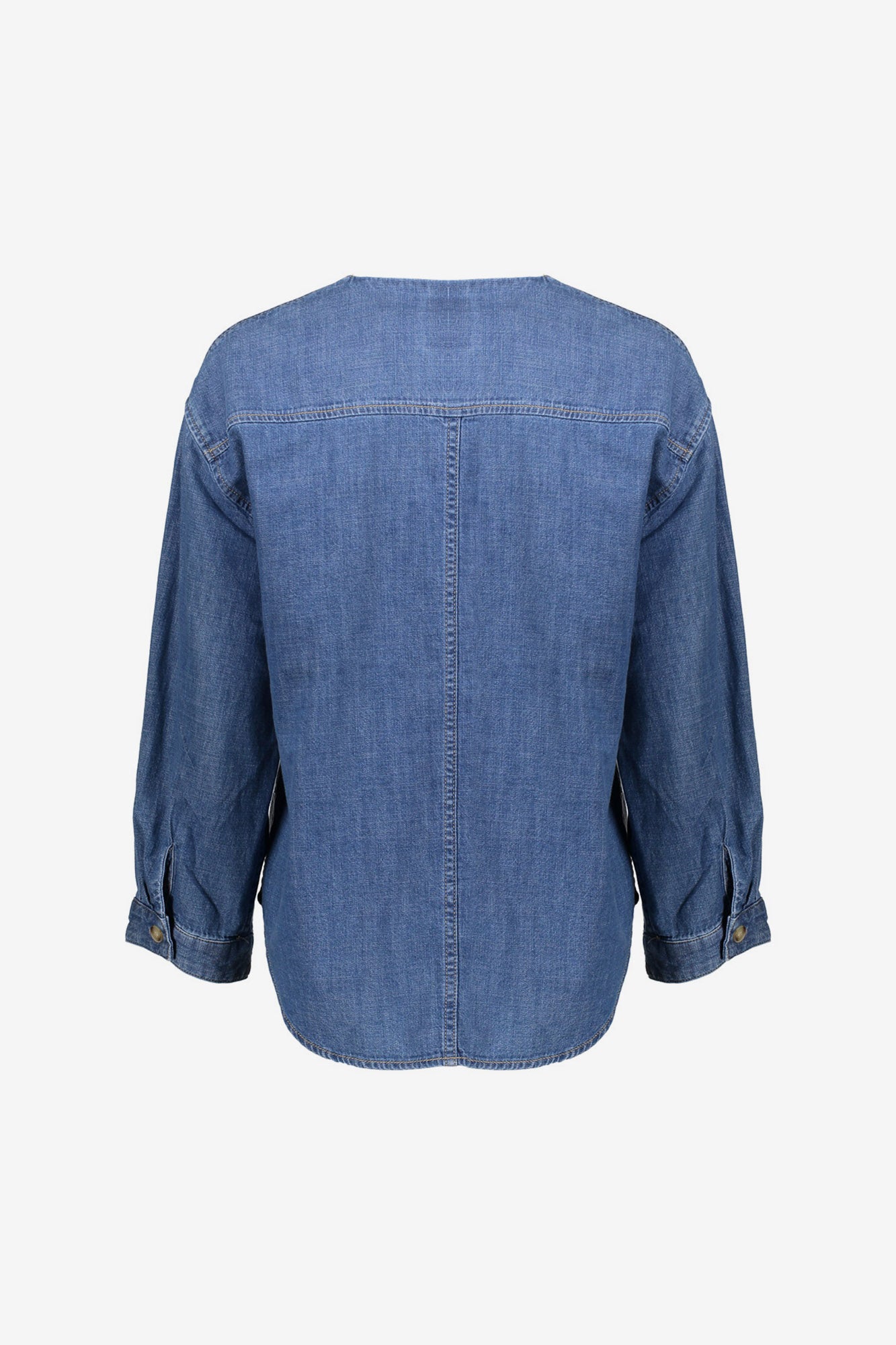 Geisha Denimbluse mit V-Ausschnitt