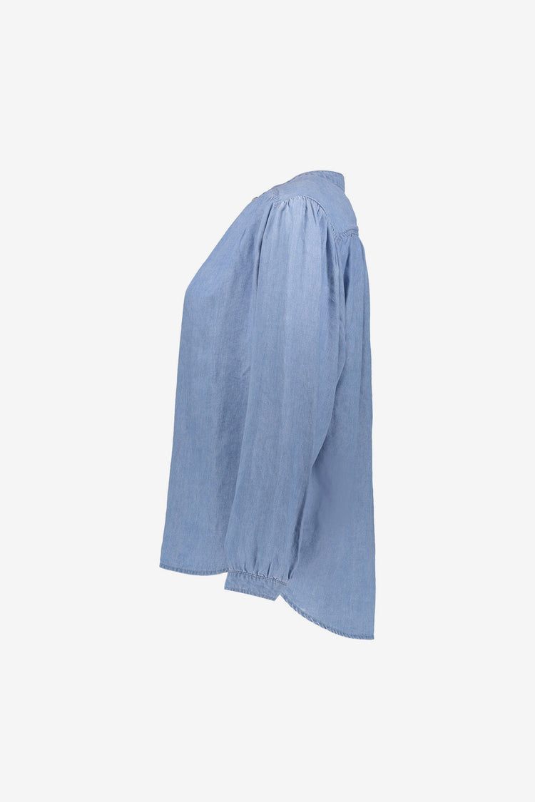 Geisha Lyocell-Bluse in Denimoptik