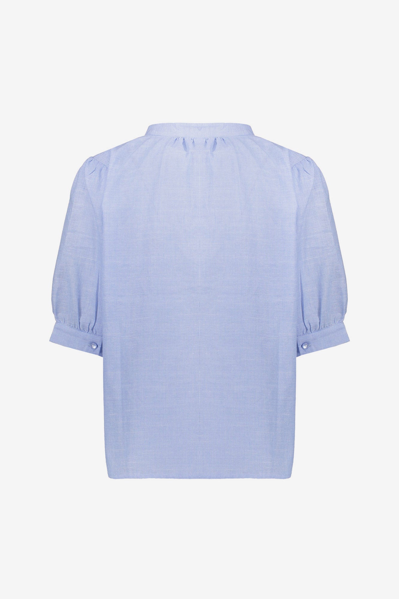 Geisha Bluse in Leinenoptik mit dezenten Puffärmeln