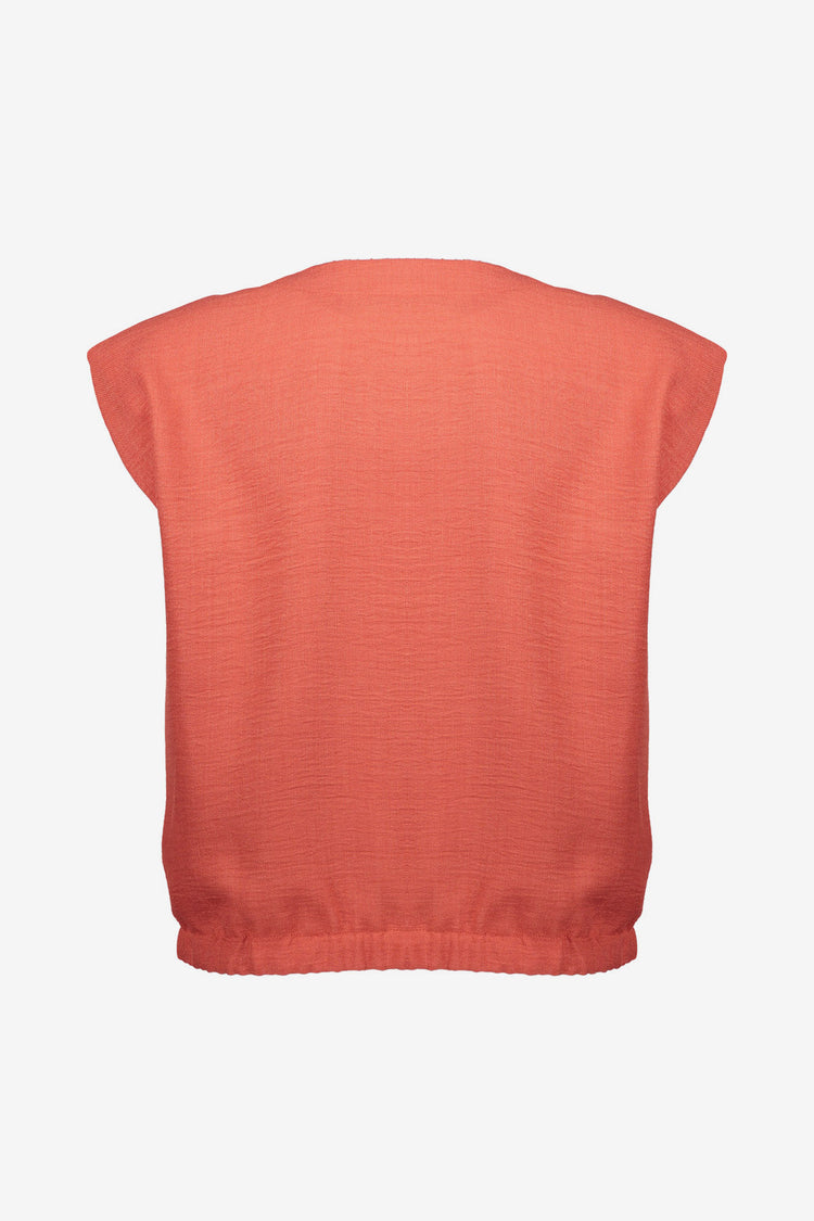 Geisha Cropped-Bluse in Leinenoptik