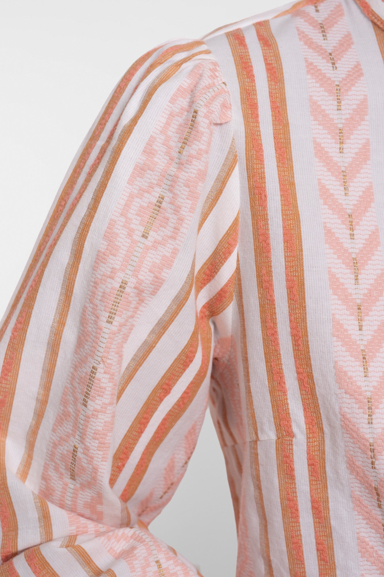 Geisha-Jacquard-Bluse mit Druck