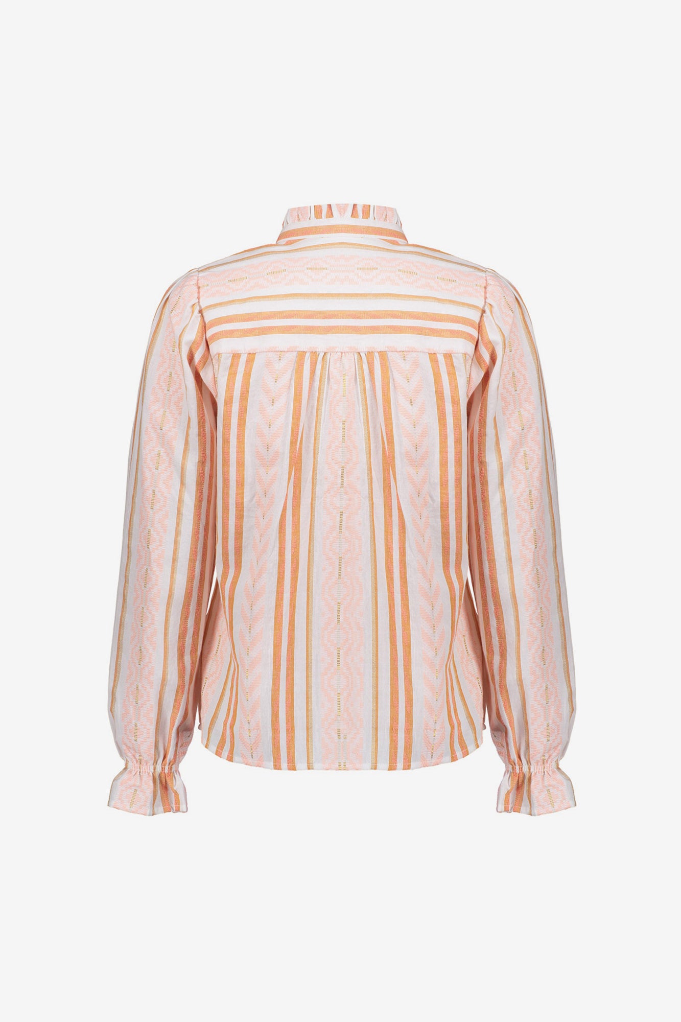 Geisha-Jacquard-Bluse mit Druck