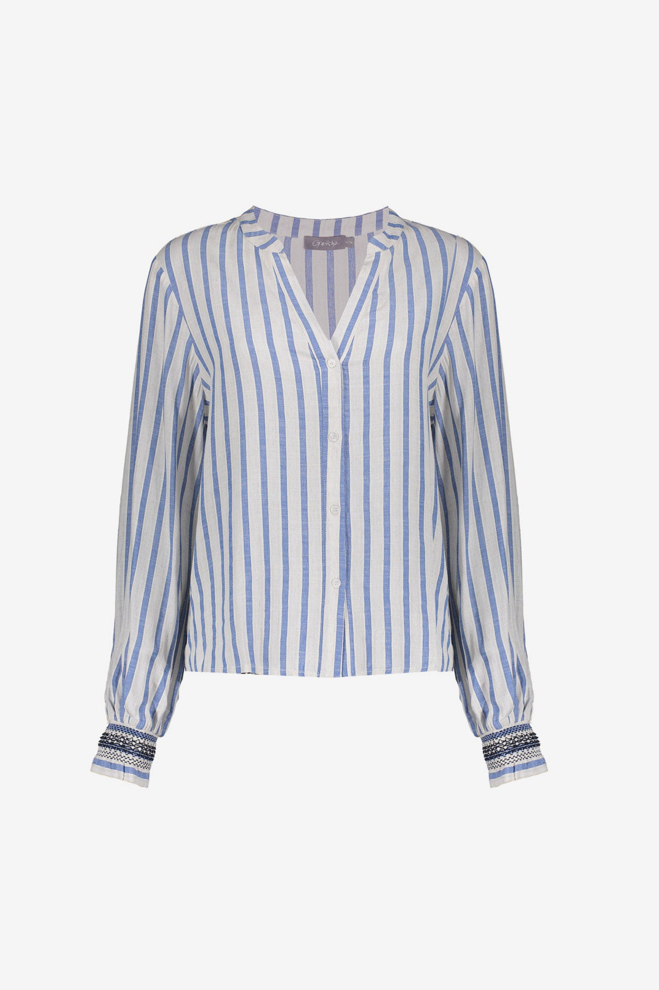 Geisha Gestreifte Bluse mit eleganten Manschetten