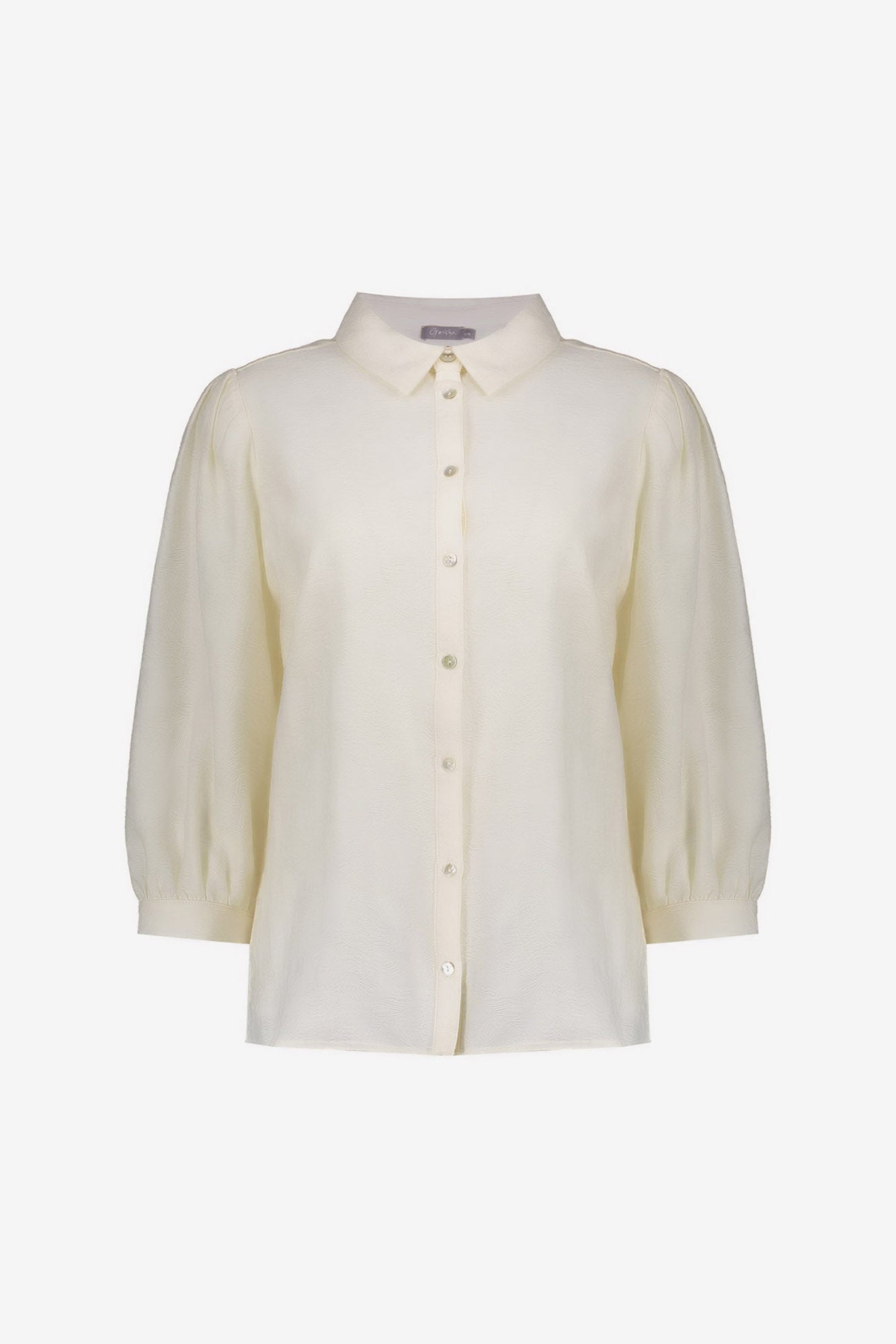 Bluse mit Geisha-Struktur und Puffärmeln