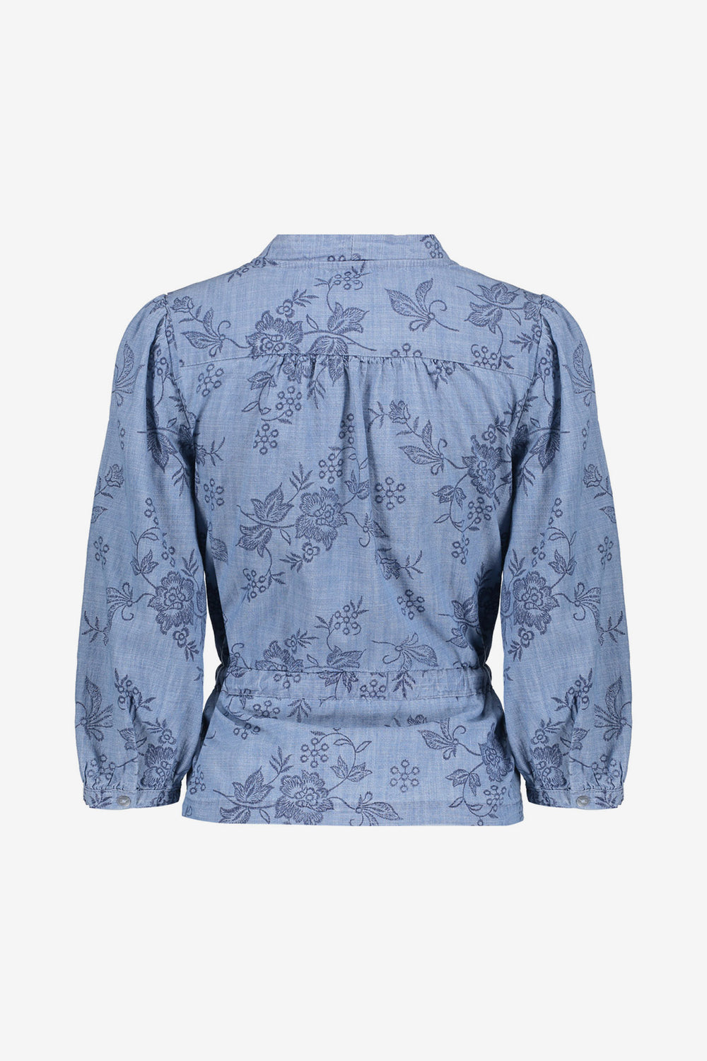 Geisha Peplum-Chambray-Bluse