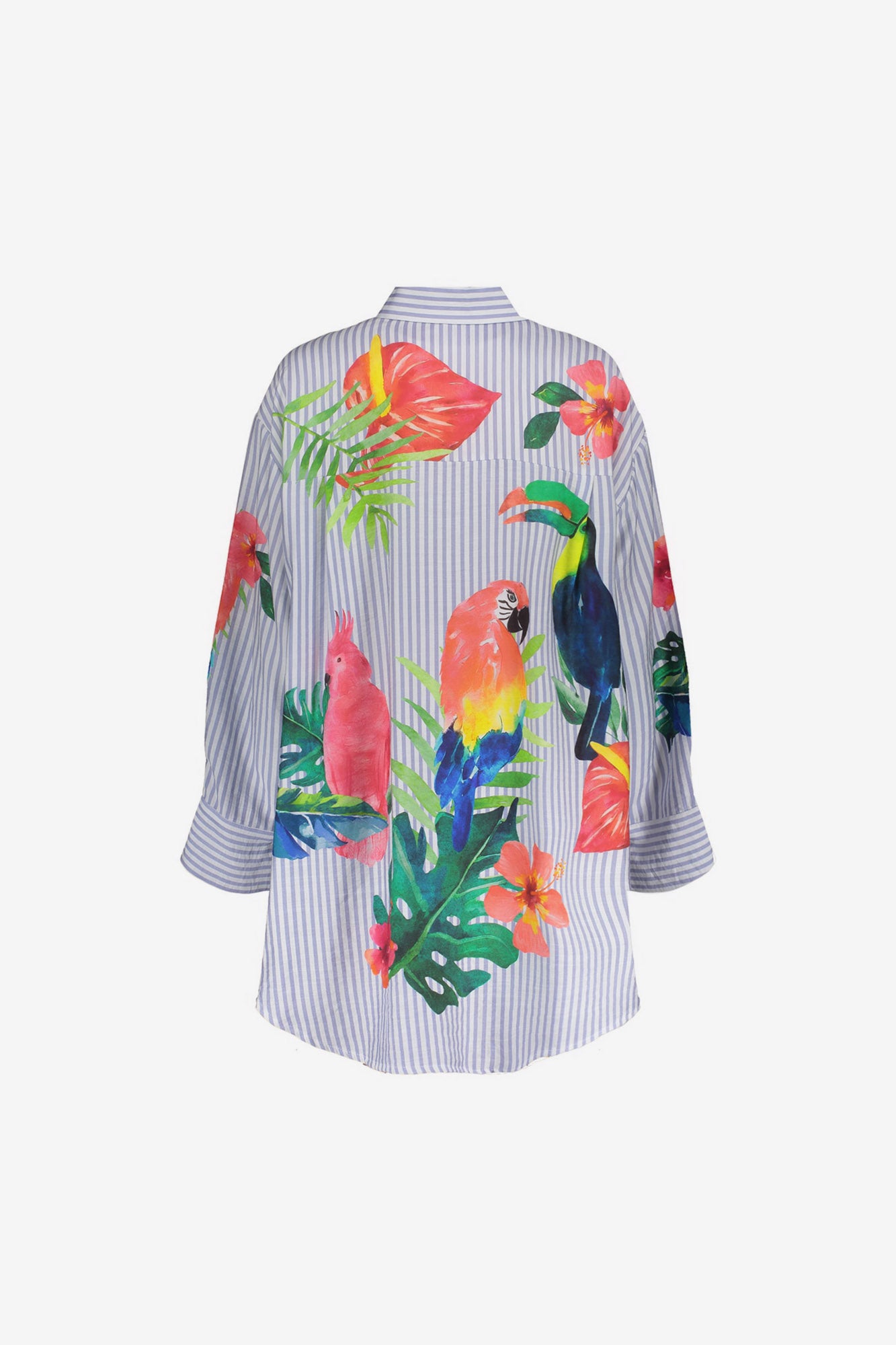 Geisha Bluse mit tropischem Print