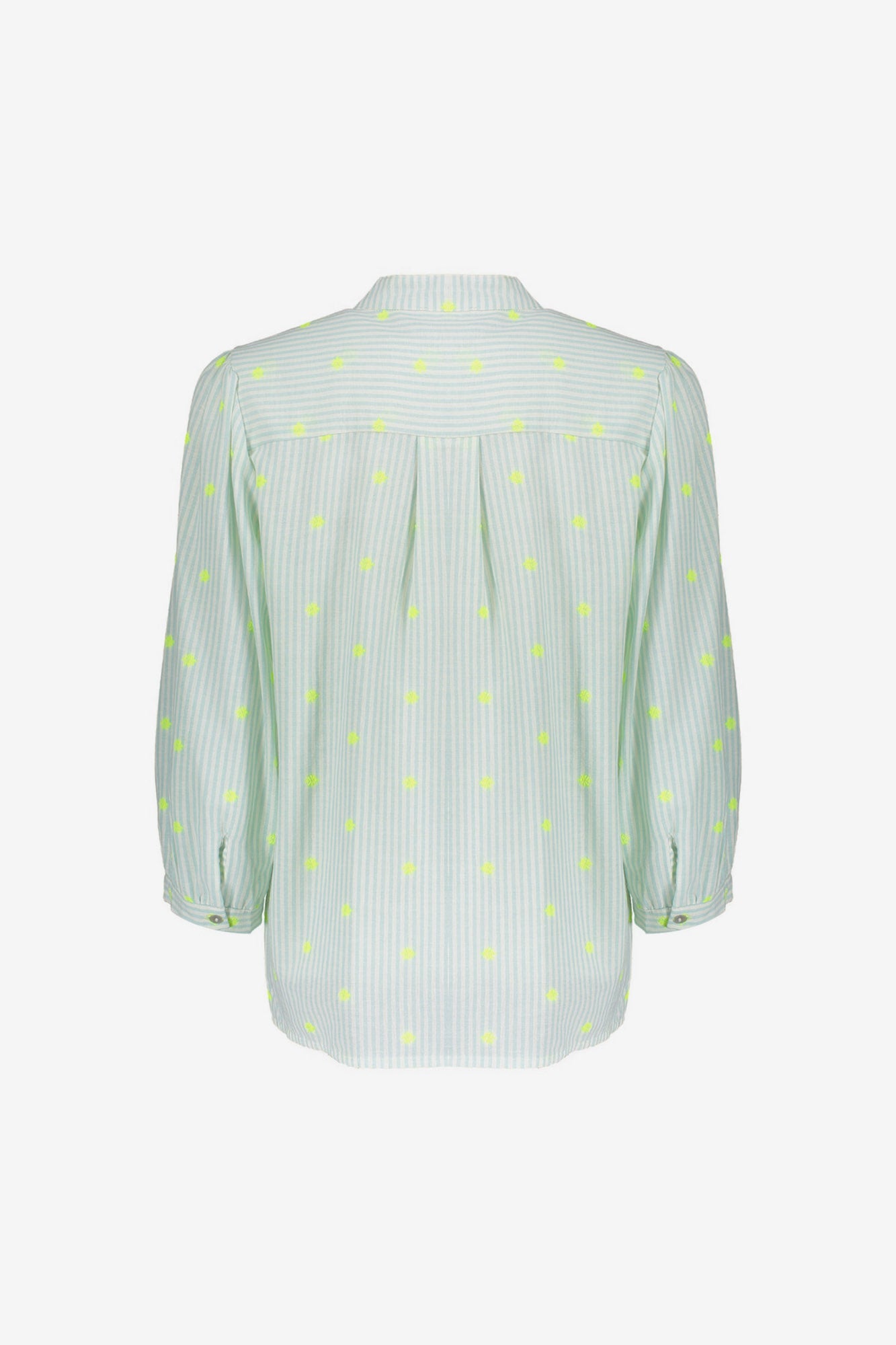 Geisha Bluse in Aqua Mint mit Stickerei