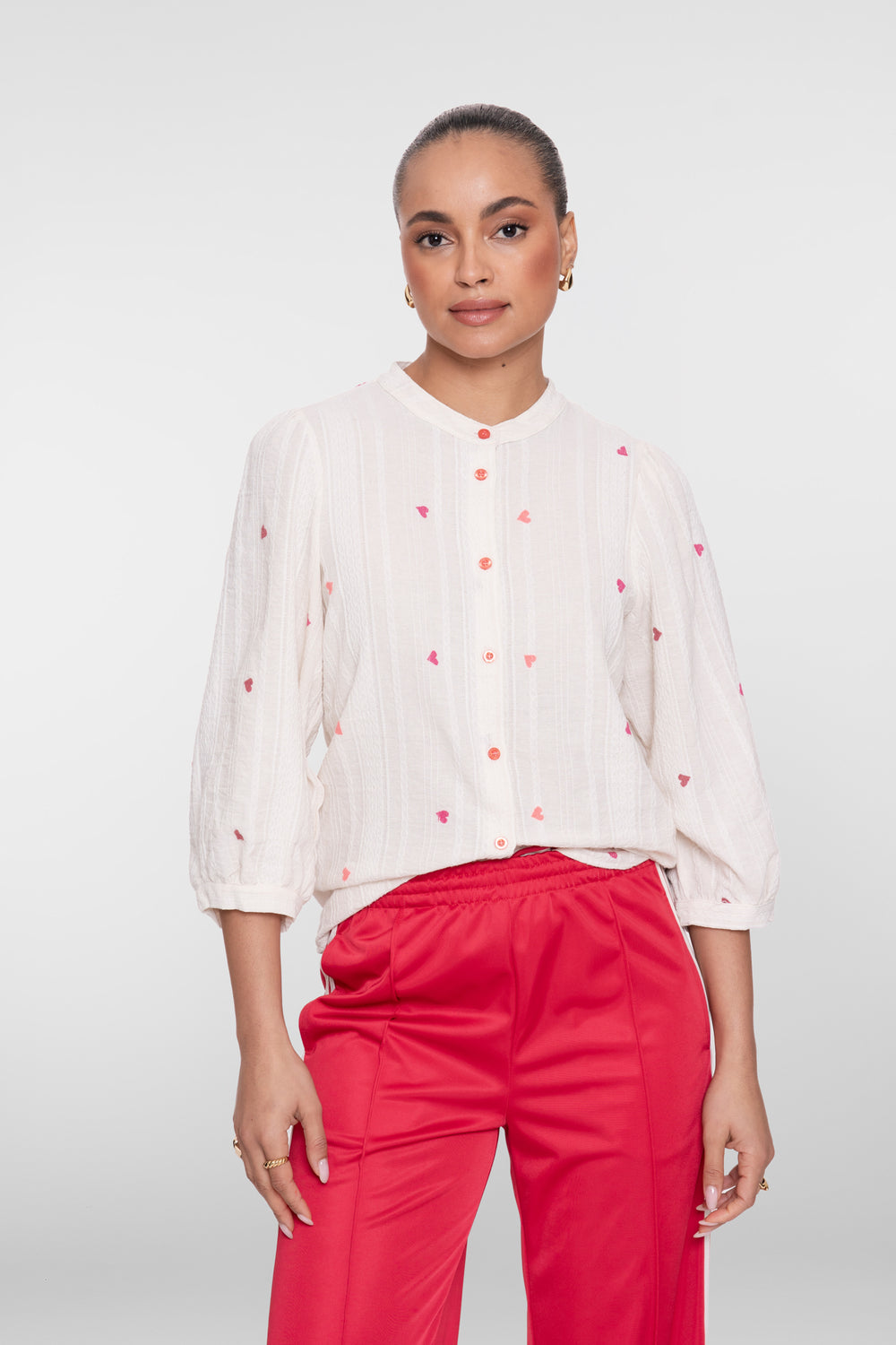 Geisha Bluse mit Herzchen