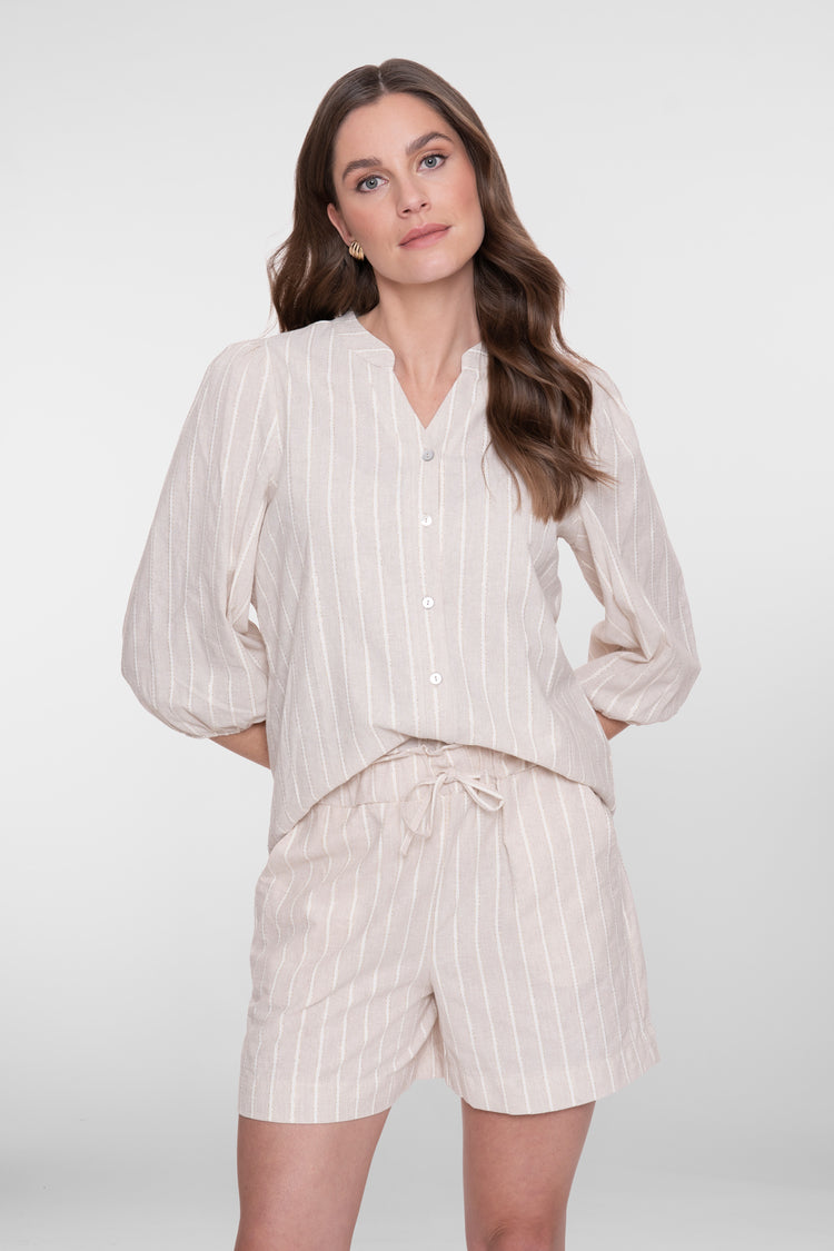 Geisha Gestreifte Bluse mit Lurex