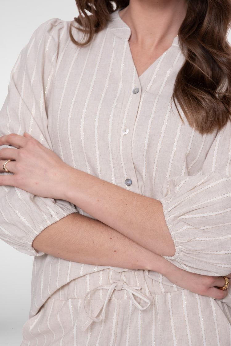 Geisha Gestreifte Bluse mit Lurex