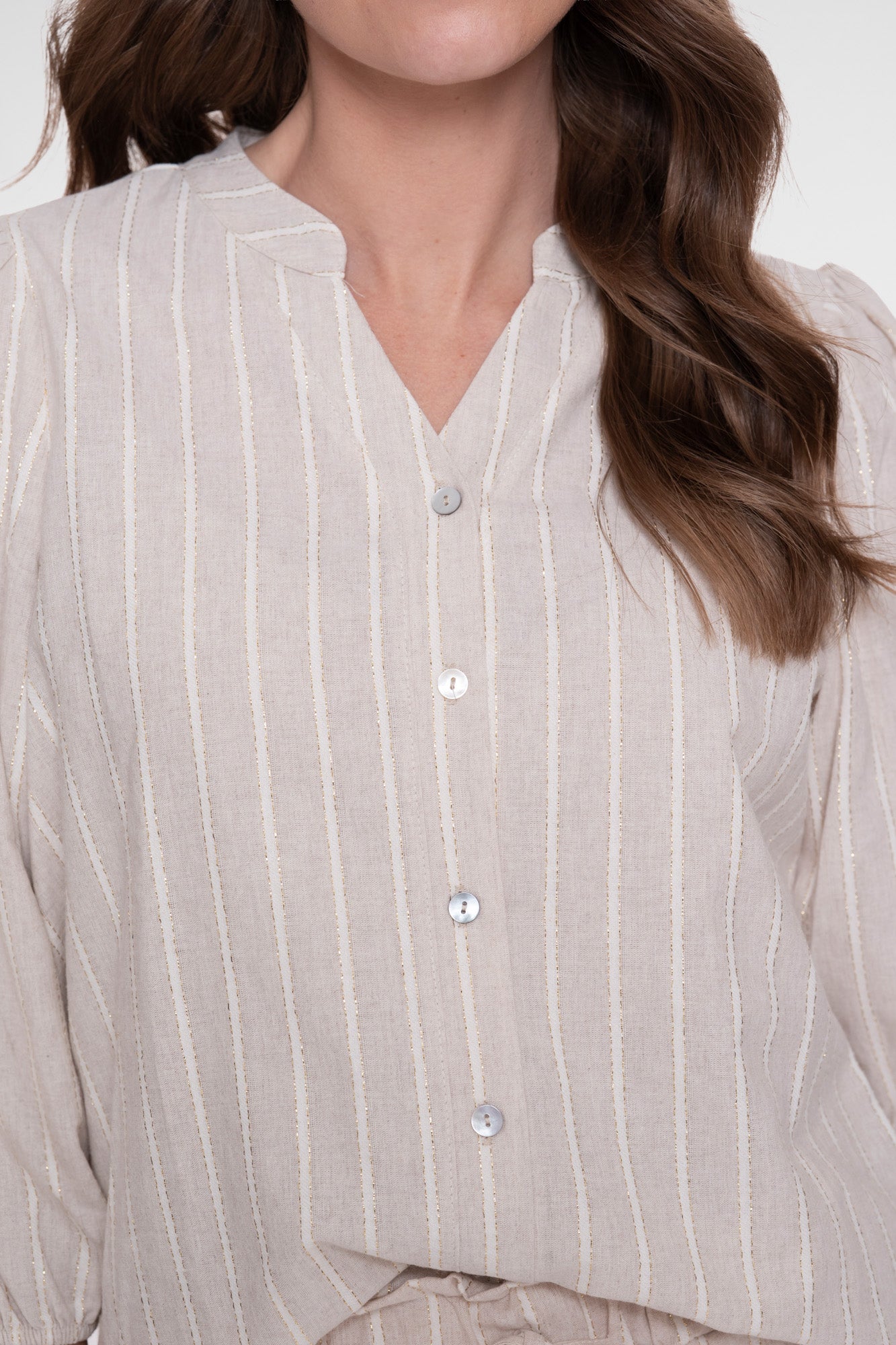 Geisha Gestreifte Bluse mit Lurex