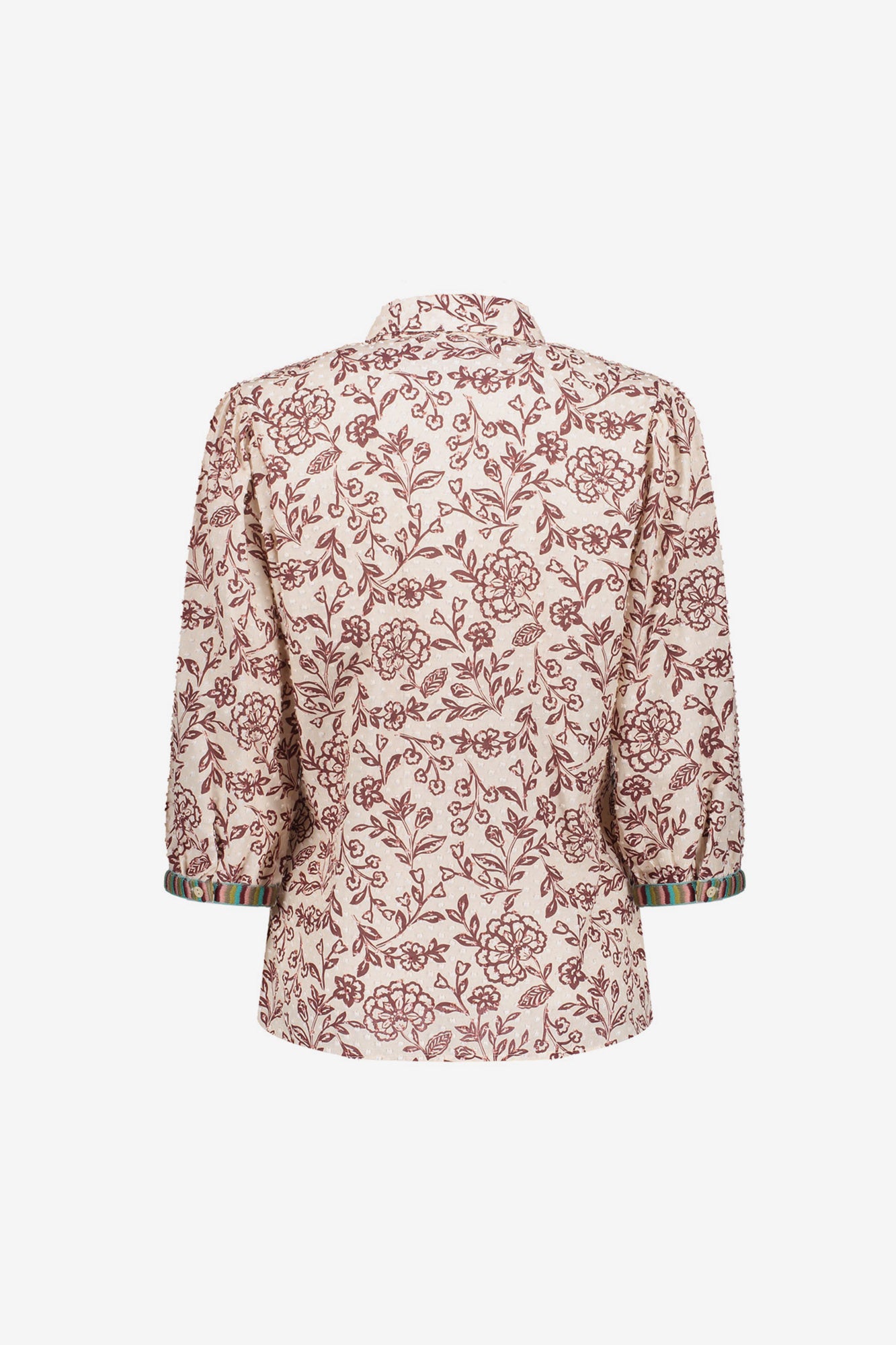 Bluse mit Blumenmuster und Punktedetail