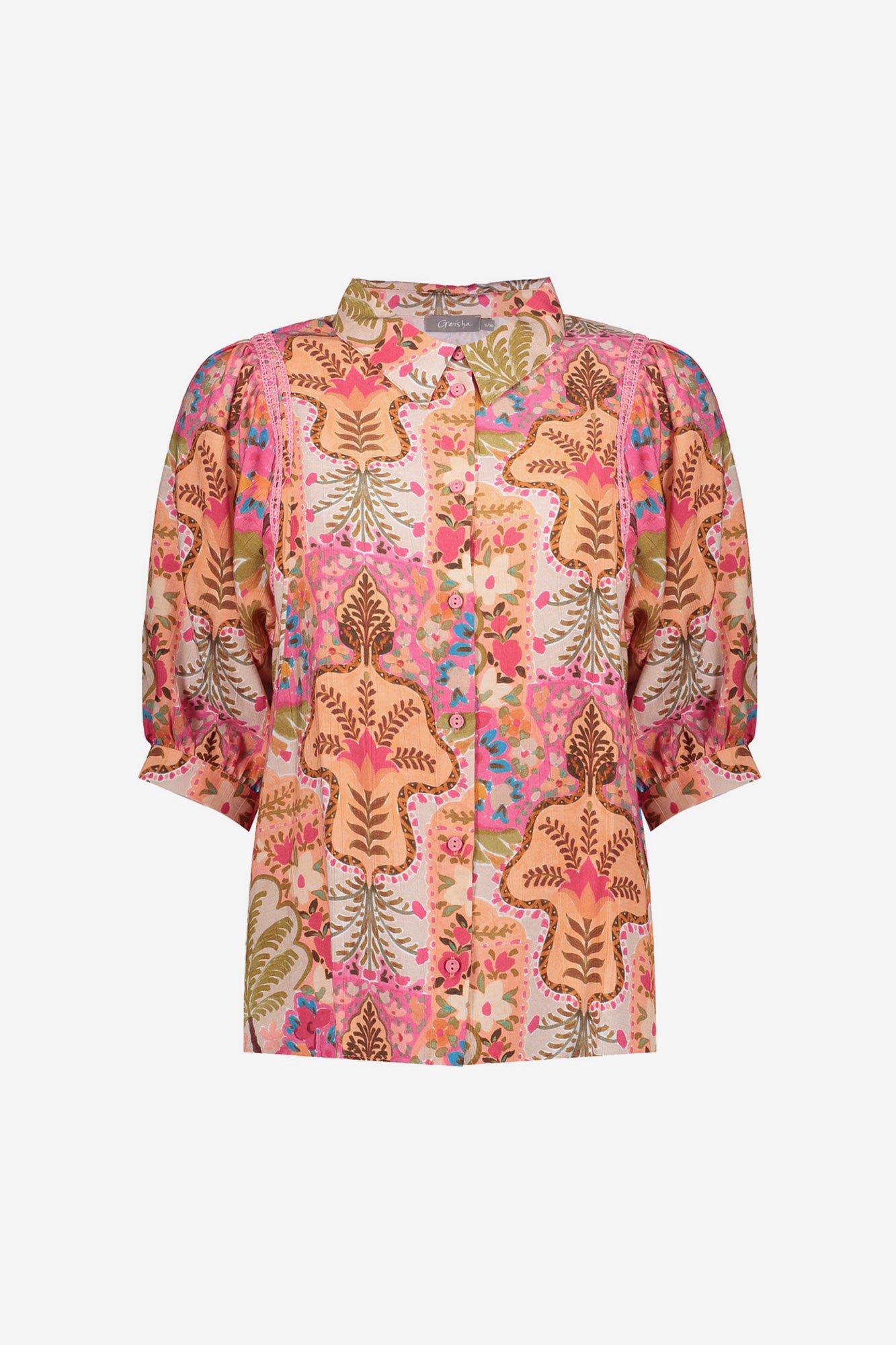 Geisha Bluse mit farbenfrohem Paisley