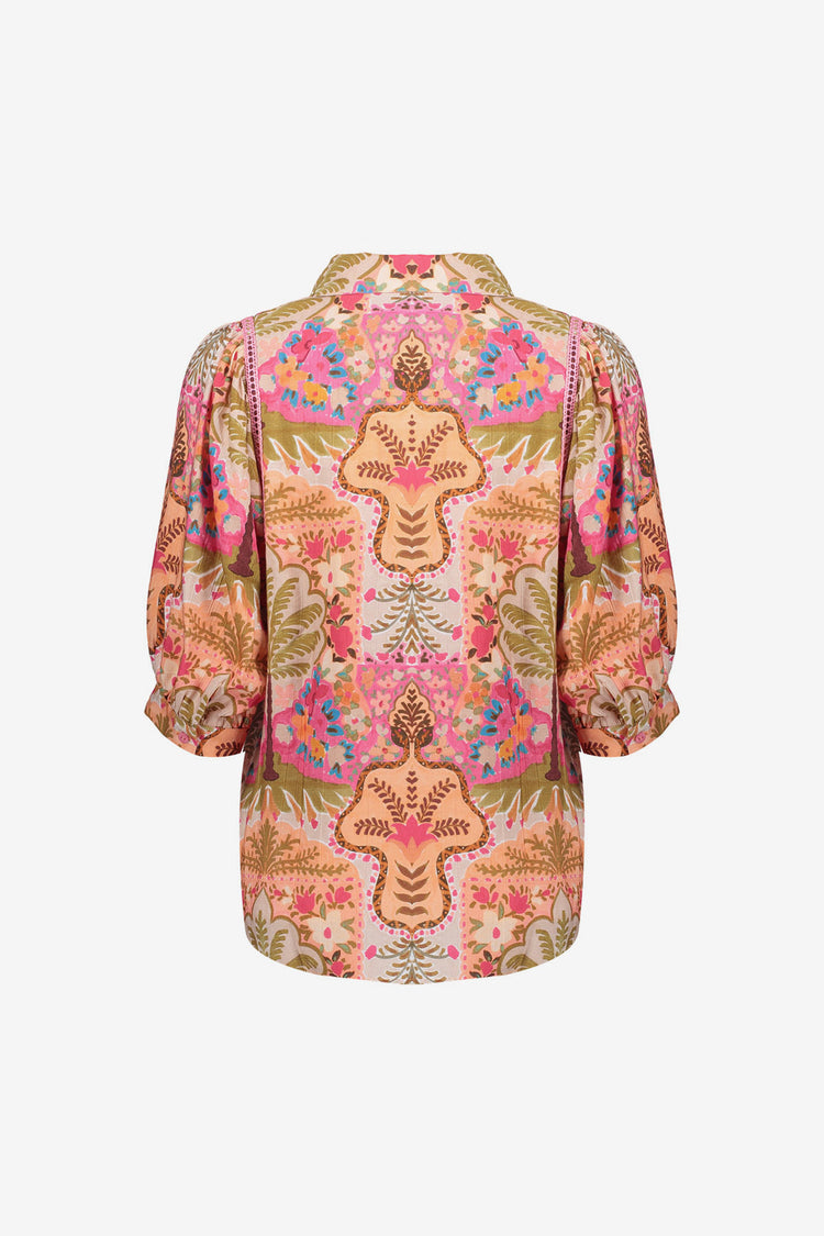 Geisha Bluse mit farbenfrohem Paisley