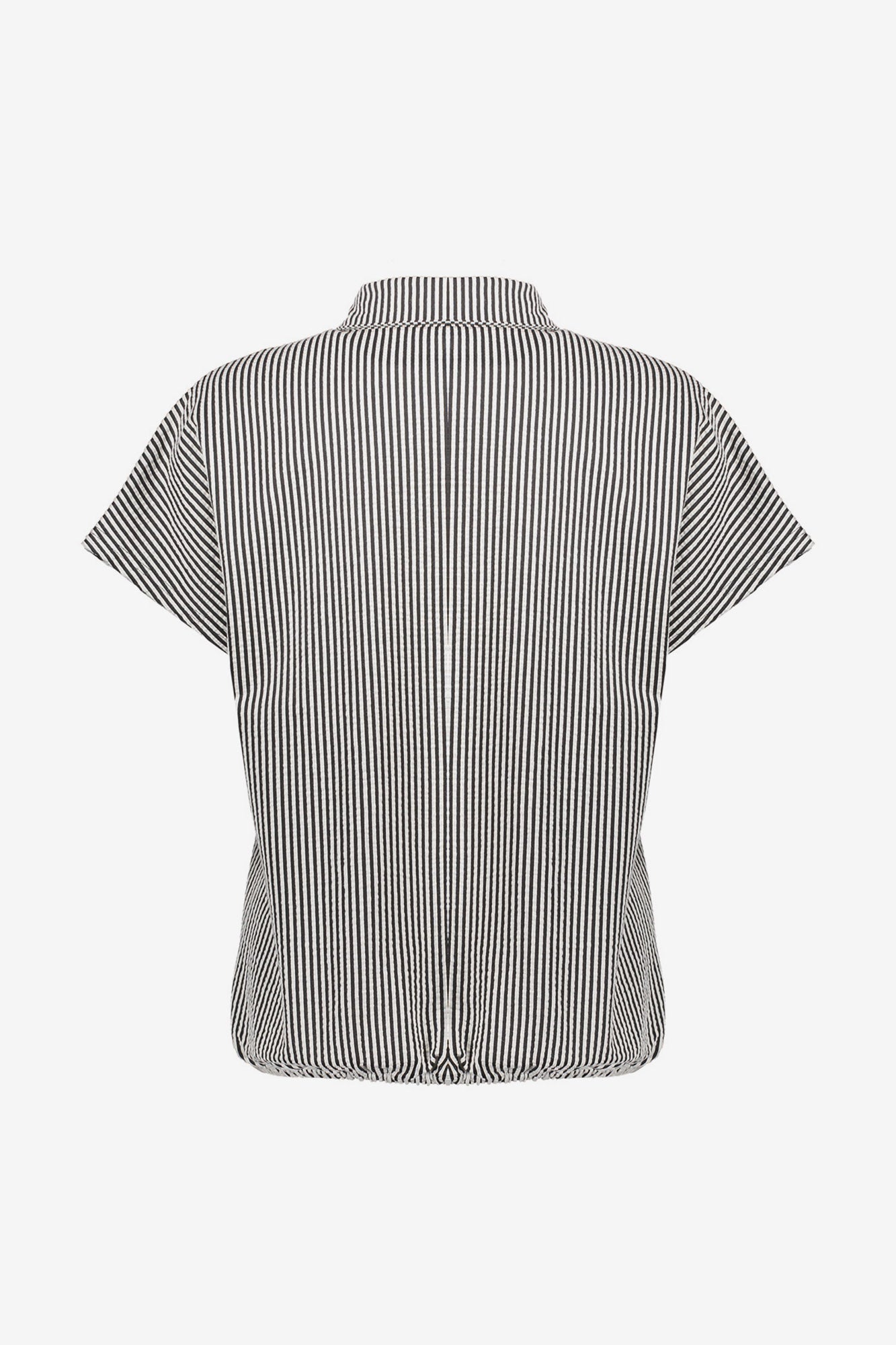 Geisha Bluse mit Streifen und kurzen Ärmeln