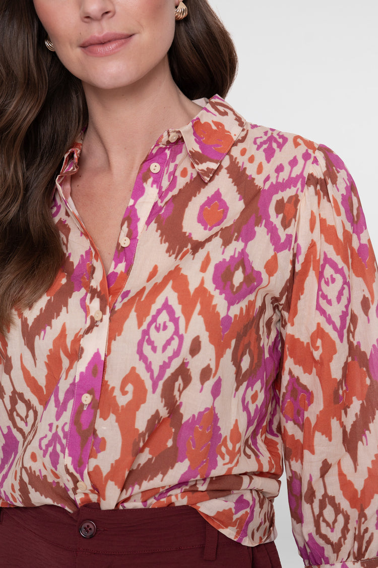 Geisha Rosa-Orange Bluse
