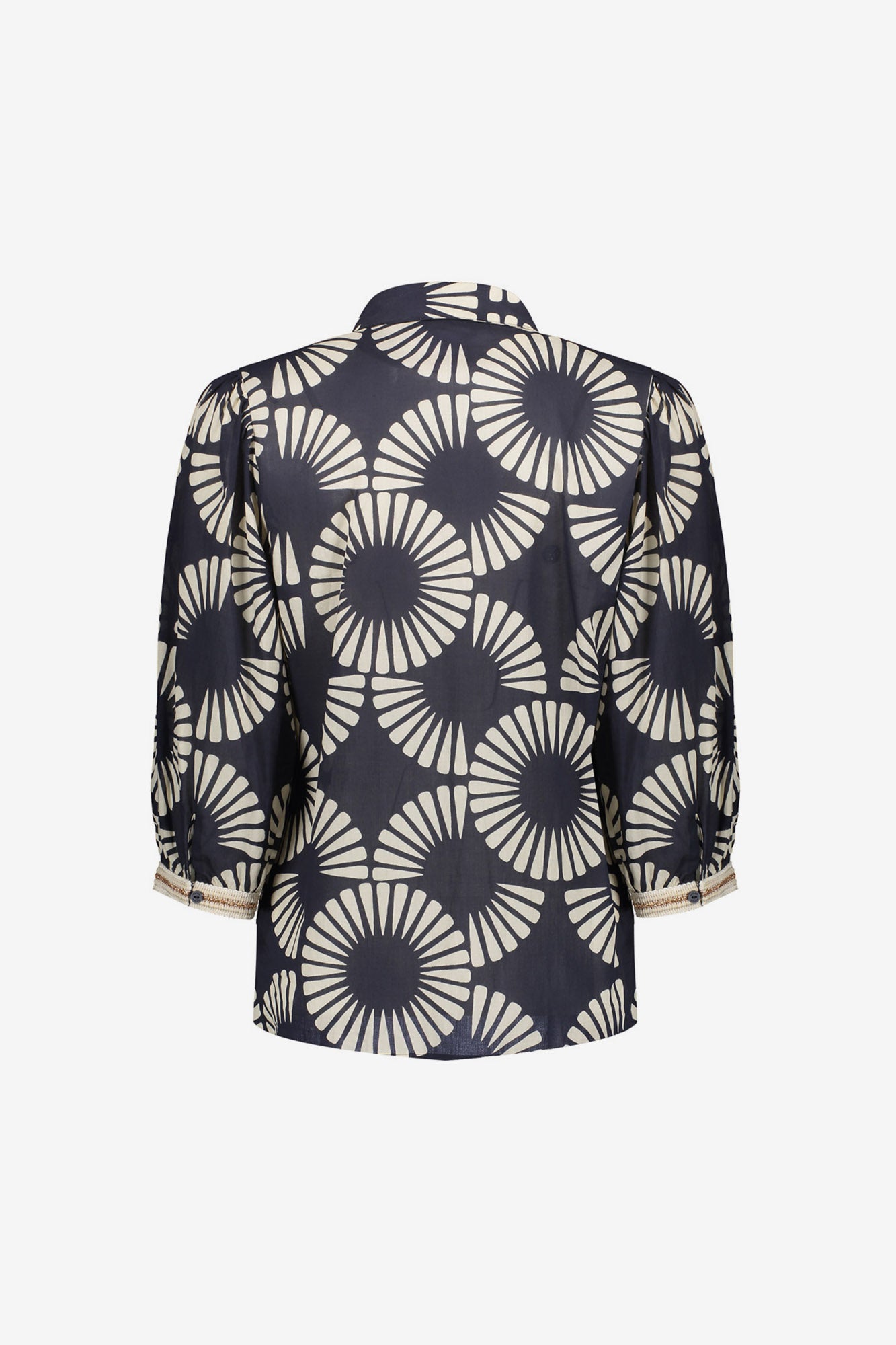Geisha Bluse mit Fächerprint