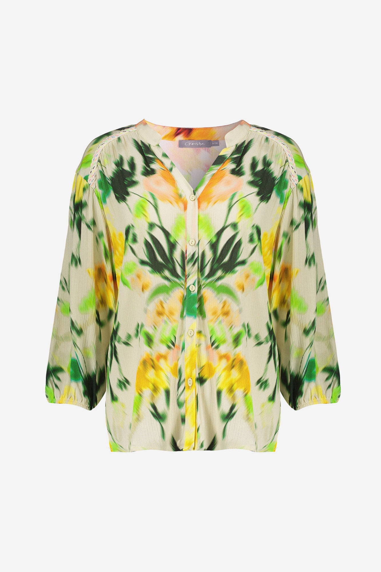 Geisha Bluse mit Aquarellprint