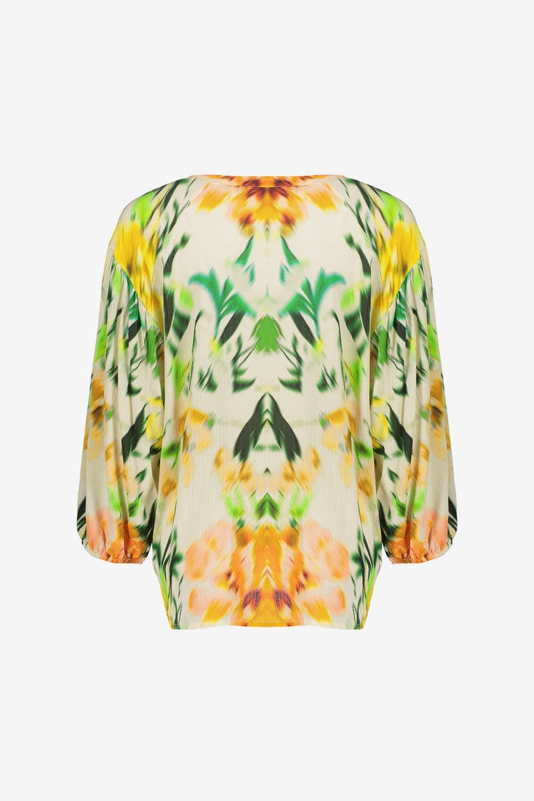 Geisha Bluse mit Aquarellprint