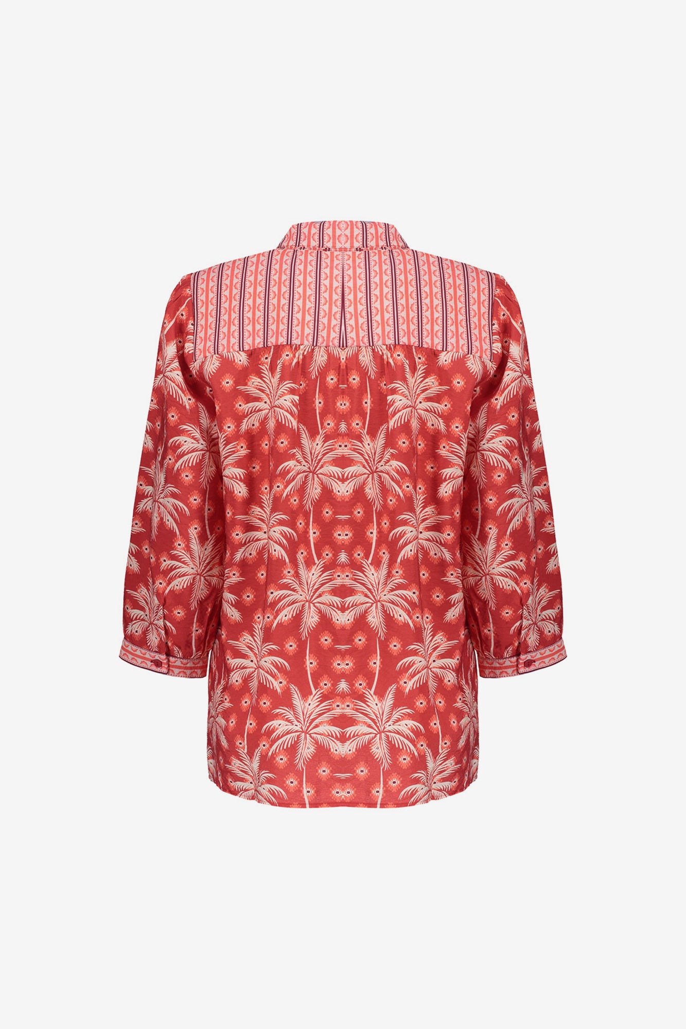 Geisha Bluse mit Palmenprint