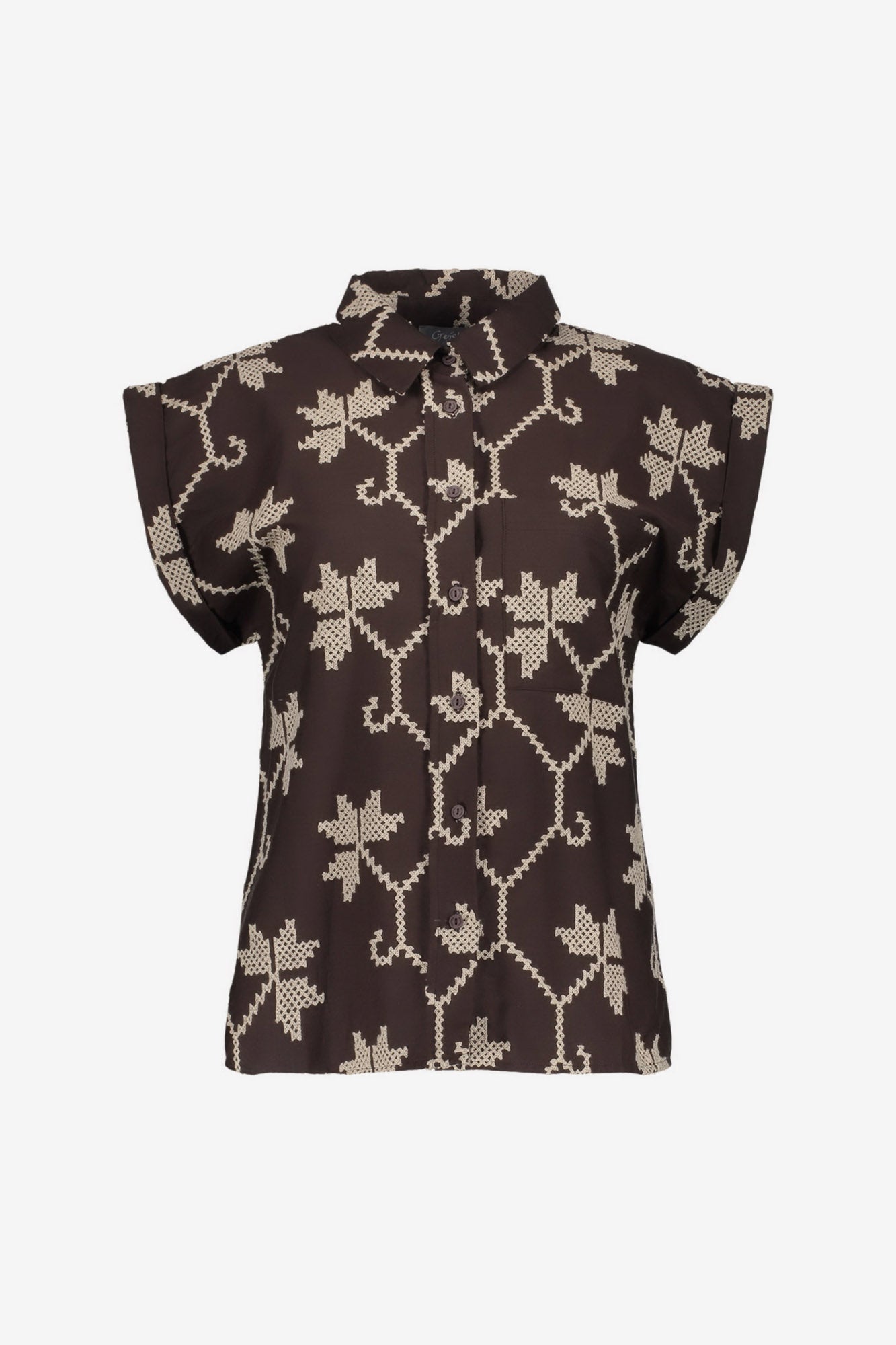 Geisha Bluse mit Stickerei