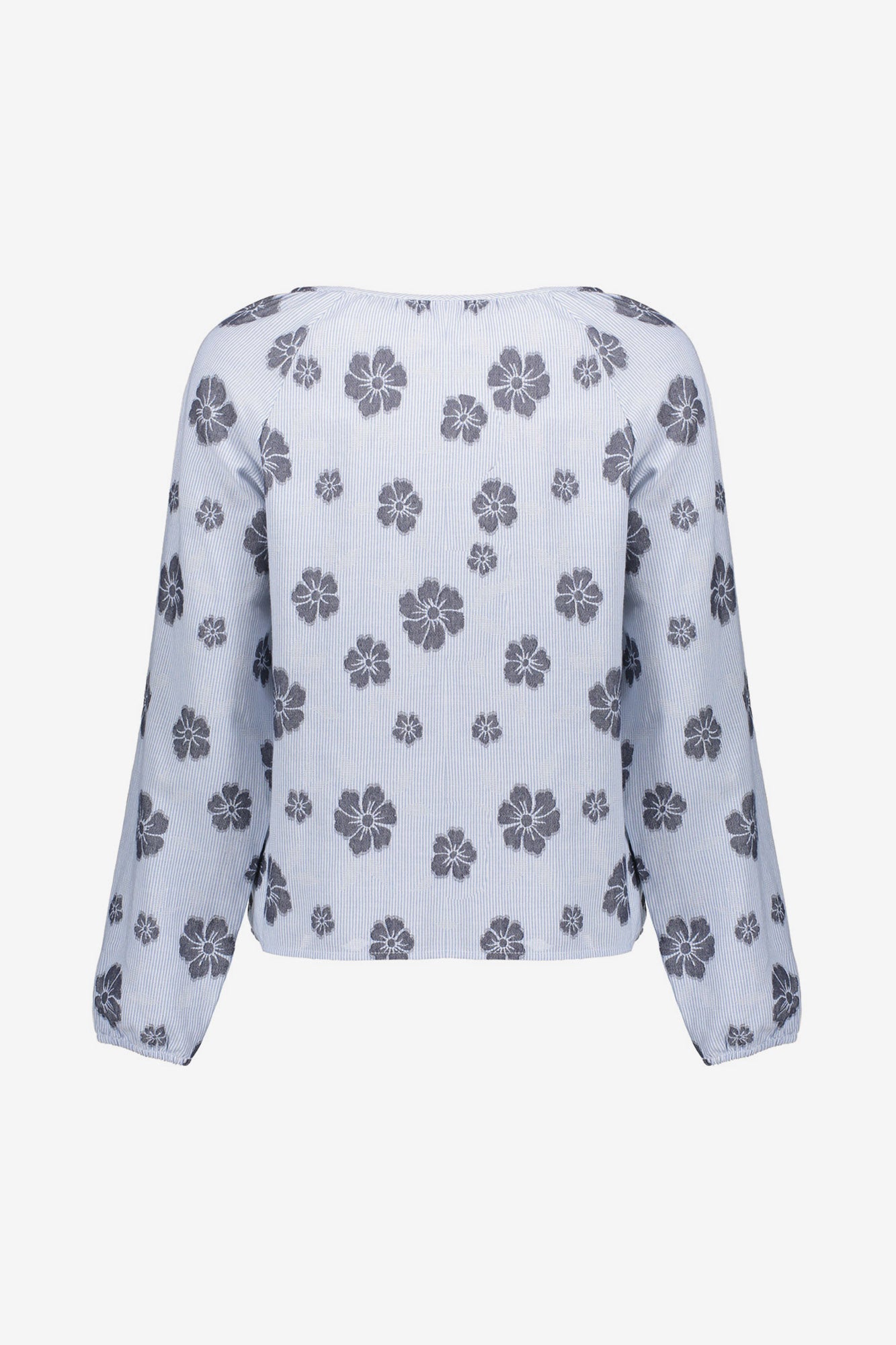 Geisha Top mit Streifenmuster und Blumen