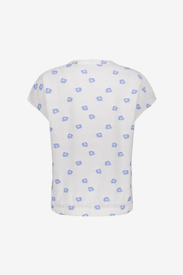 Geisha Top mit Blumenprint und V-Ausschnitt