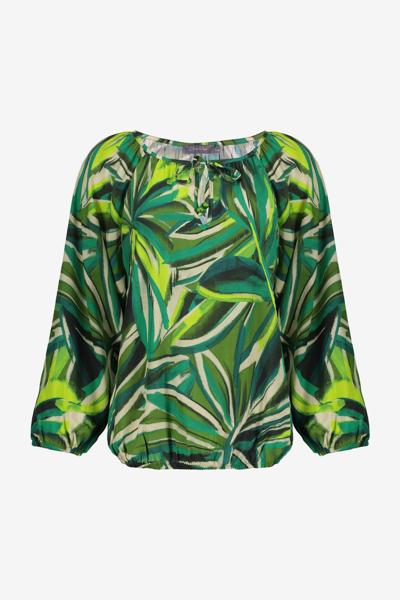 Geisha Jungle-Print-Bluse