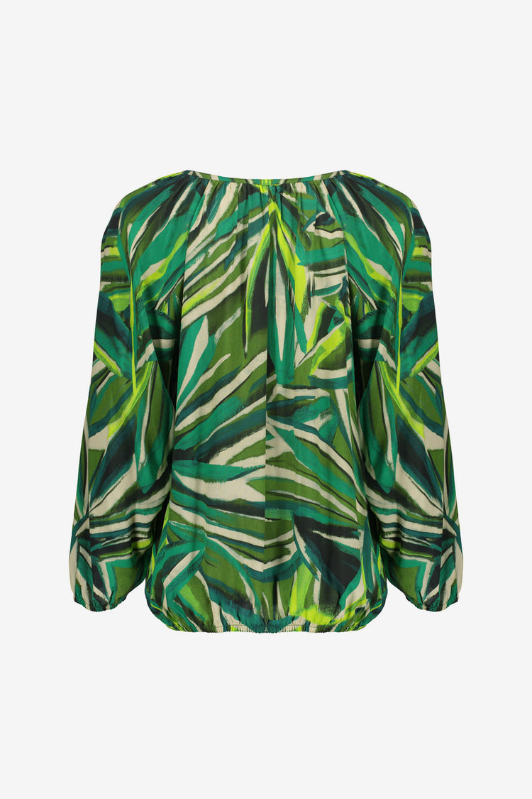 Geisha Jungle-Print-Bluse