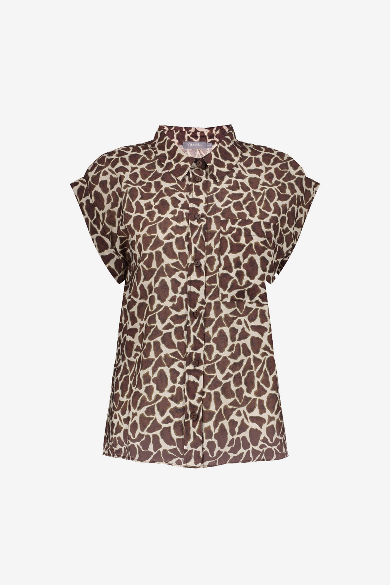Geisha Bluse mit Giraffenprint