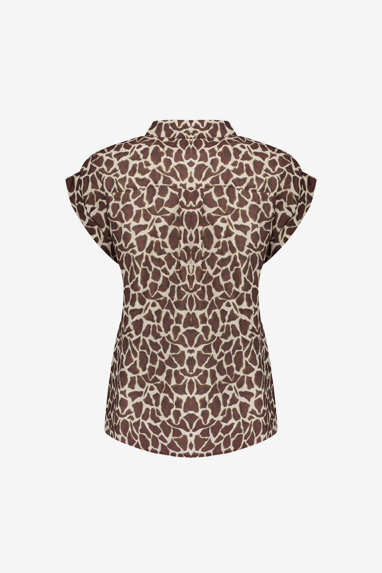 Geisha Bluse mit Giraffenprint