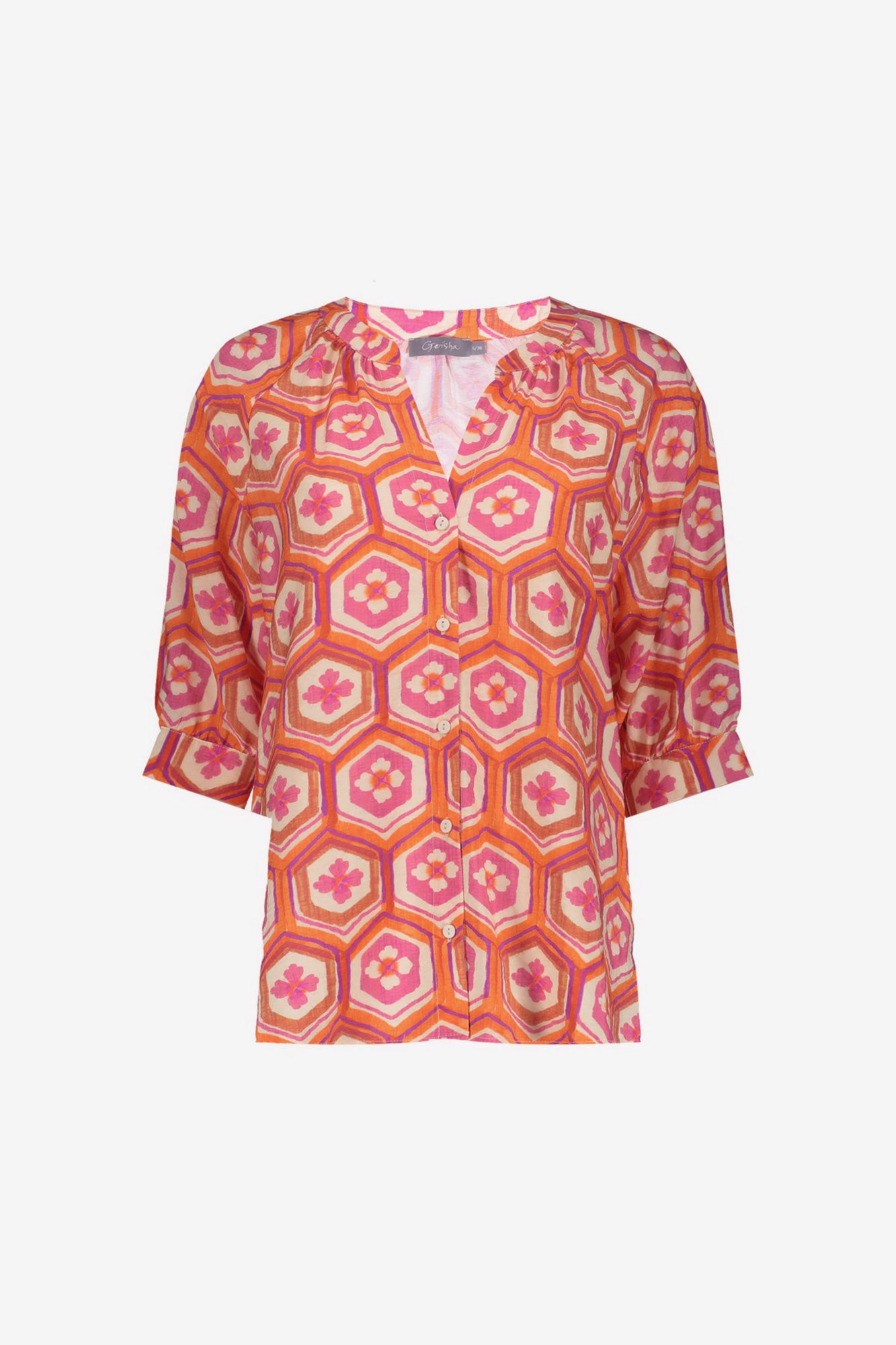 Geisha Bluse mit Blumenprint