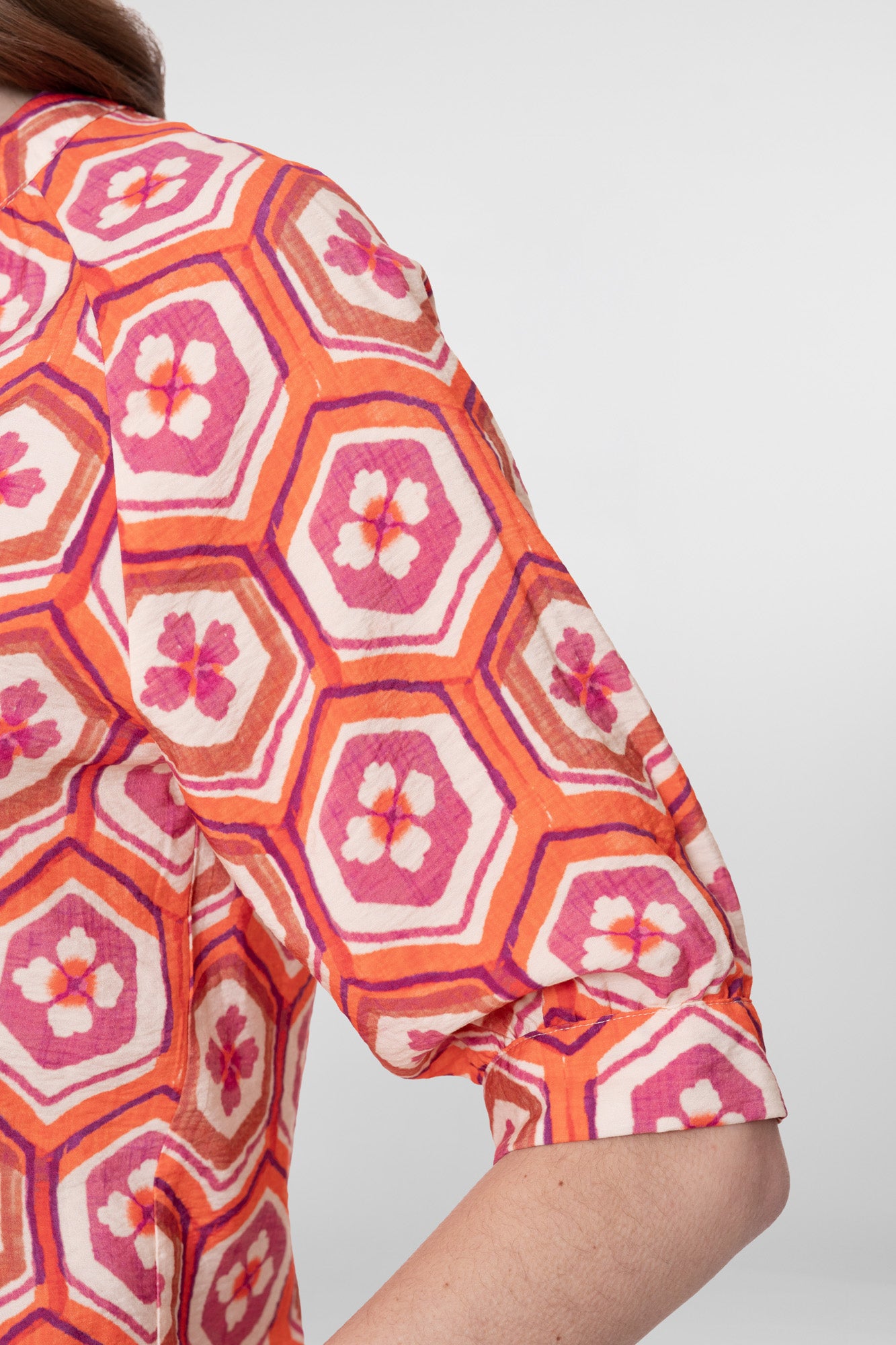 Geisha Bluse mit Blumenprint