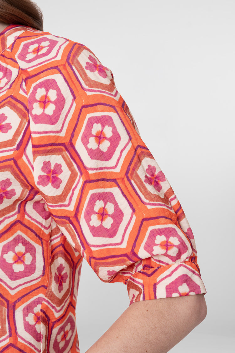 Geisha Bluse mit Blumenprint