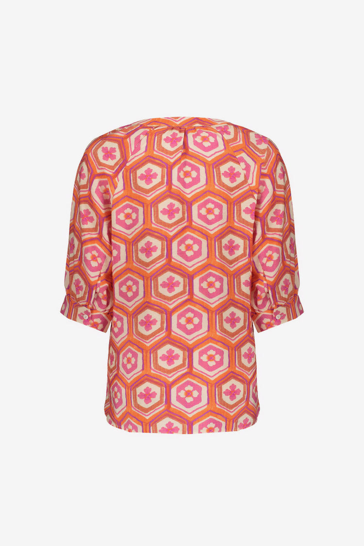 Geisha Bluse mit Blumenprint