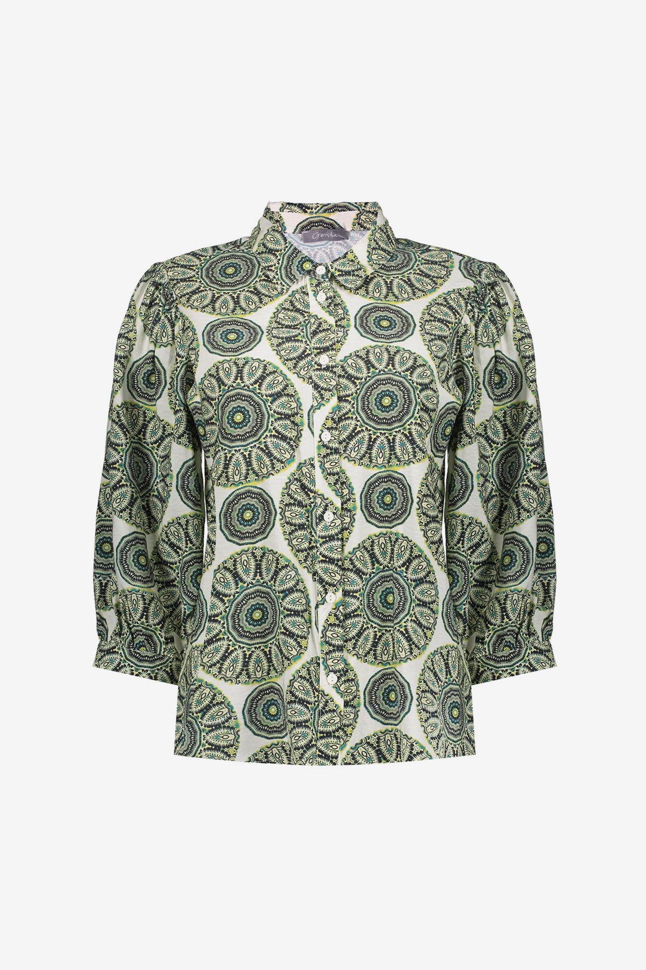 Geisha Bluse mit elegantem Print