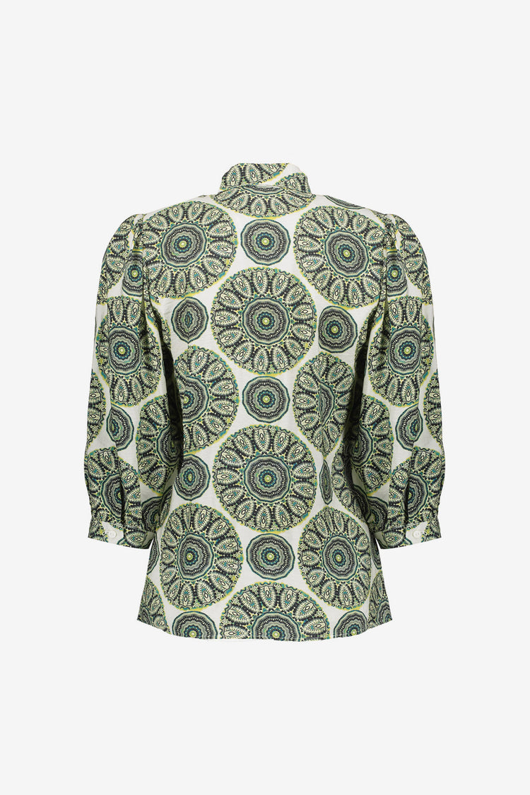 Geisha Bluse mit elegantem Print