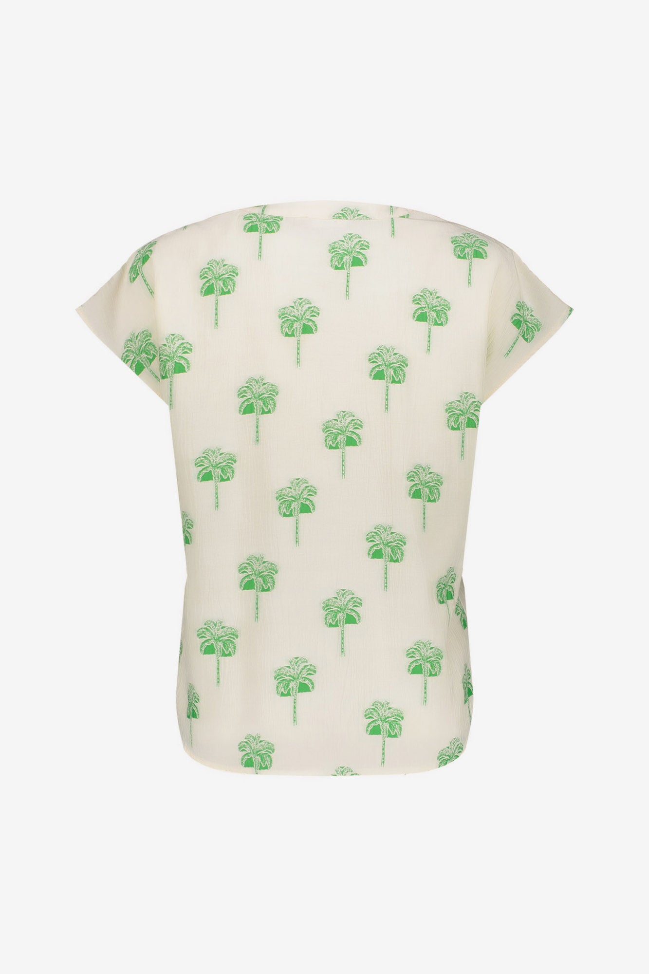 Geisha Top mit sommerlichem Palmenprint