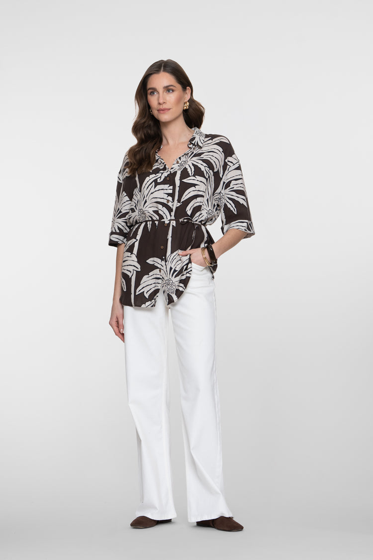 Geisha Bluse mit Gürtel